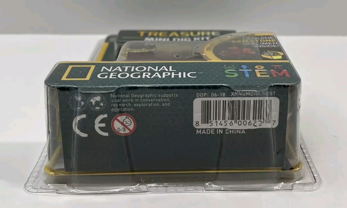 National Geographic – STEM – Treasure Mini Dig Kit – Genuine Gemstone – New