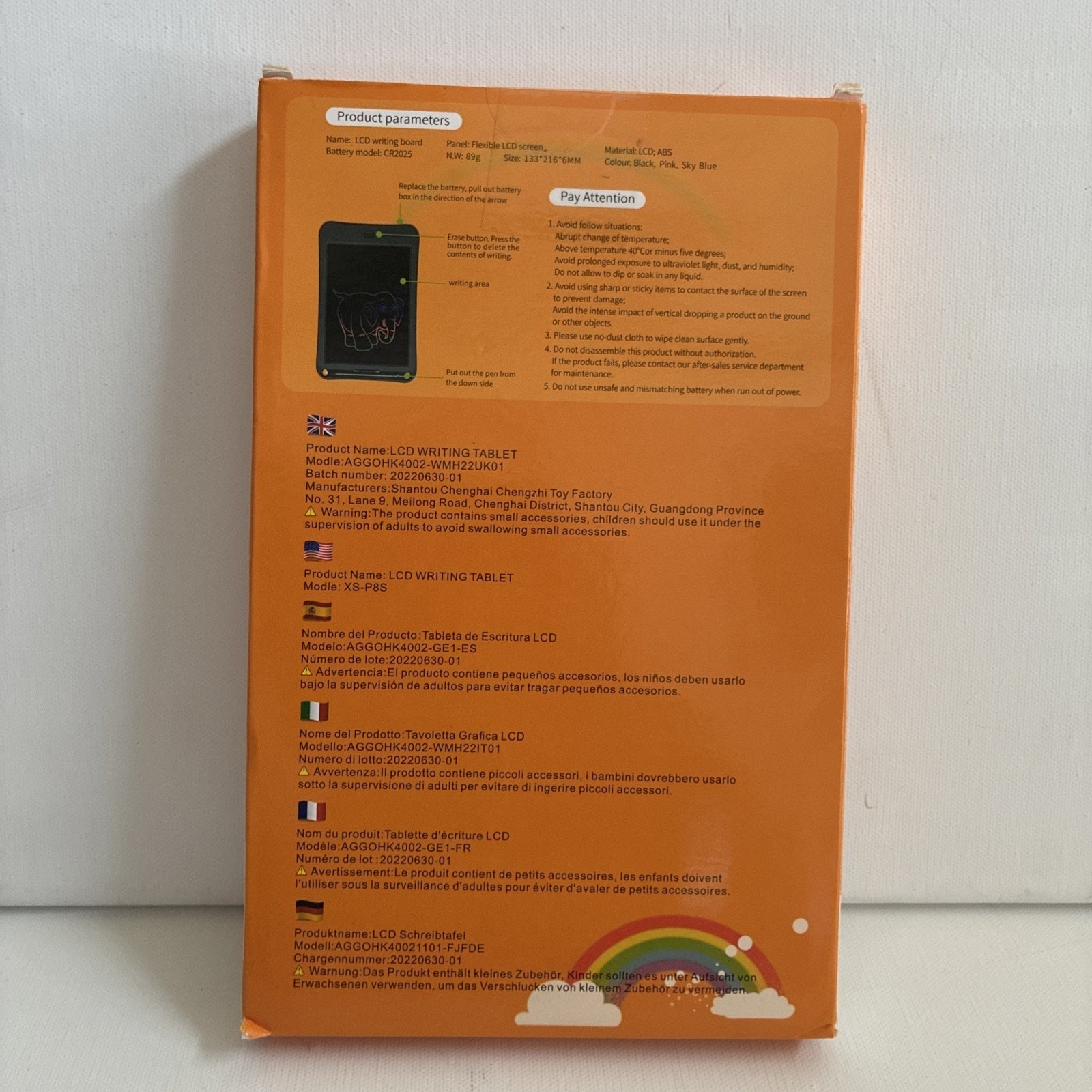 LCD Writing Board Tablet for Kids 9» Inch Ages 3+ Boys Girls New