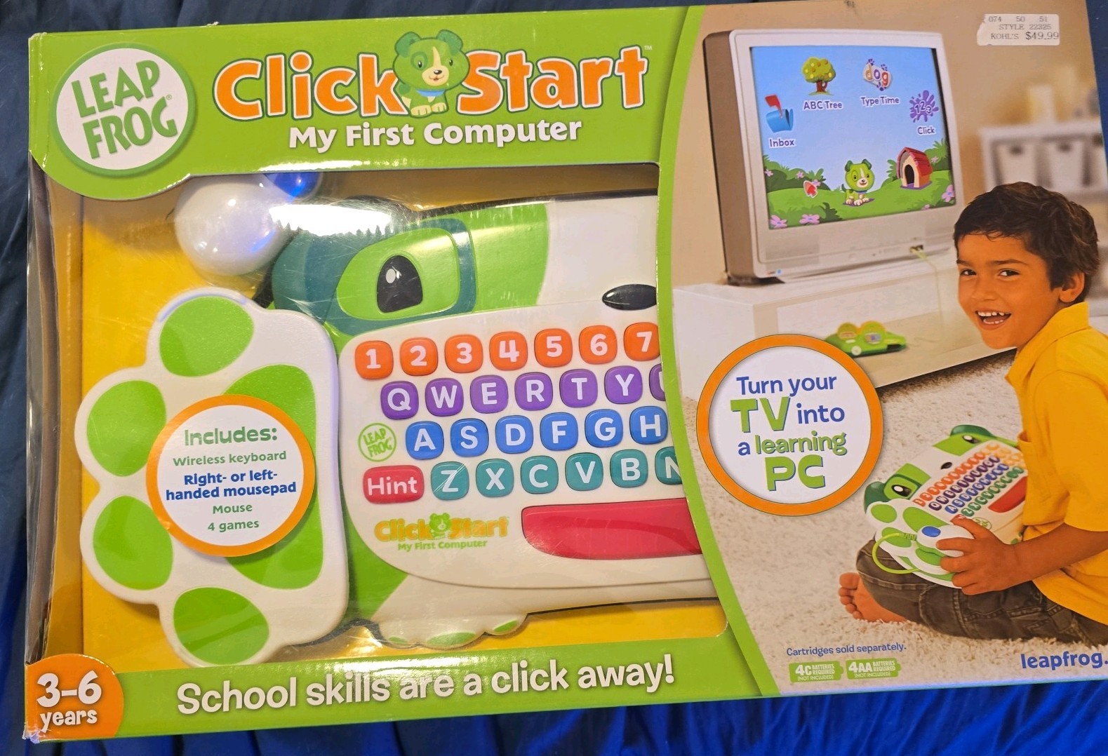 LeapFrog Clickstart My First Computer Wireless Keyboard New Sealed
