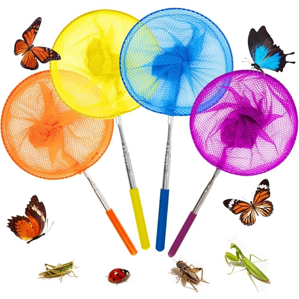 Telescopic Butterfly Net for Kids Extendable Insect Catcher with Anti Slip