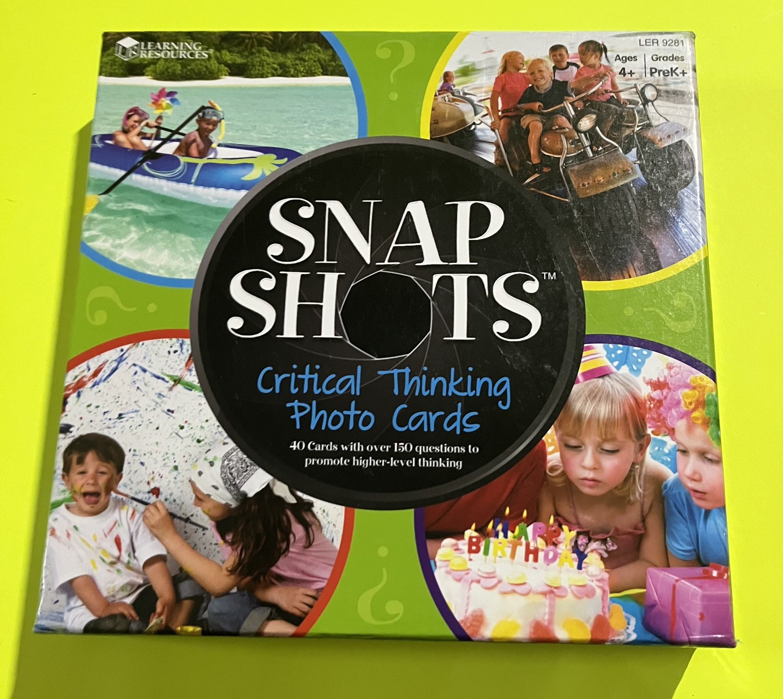 SNAP SHOTS Critical Thinking Photo Cards-PreK Grade 40 Photo Cards, 150 Question