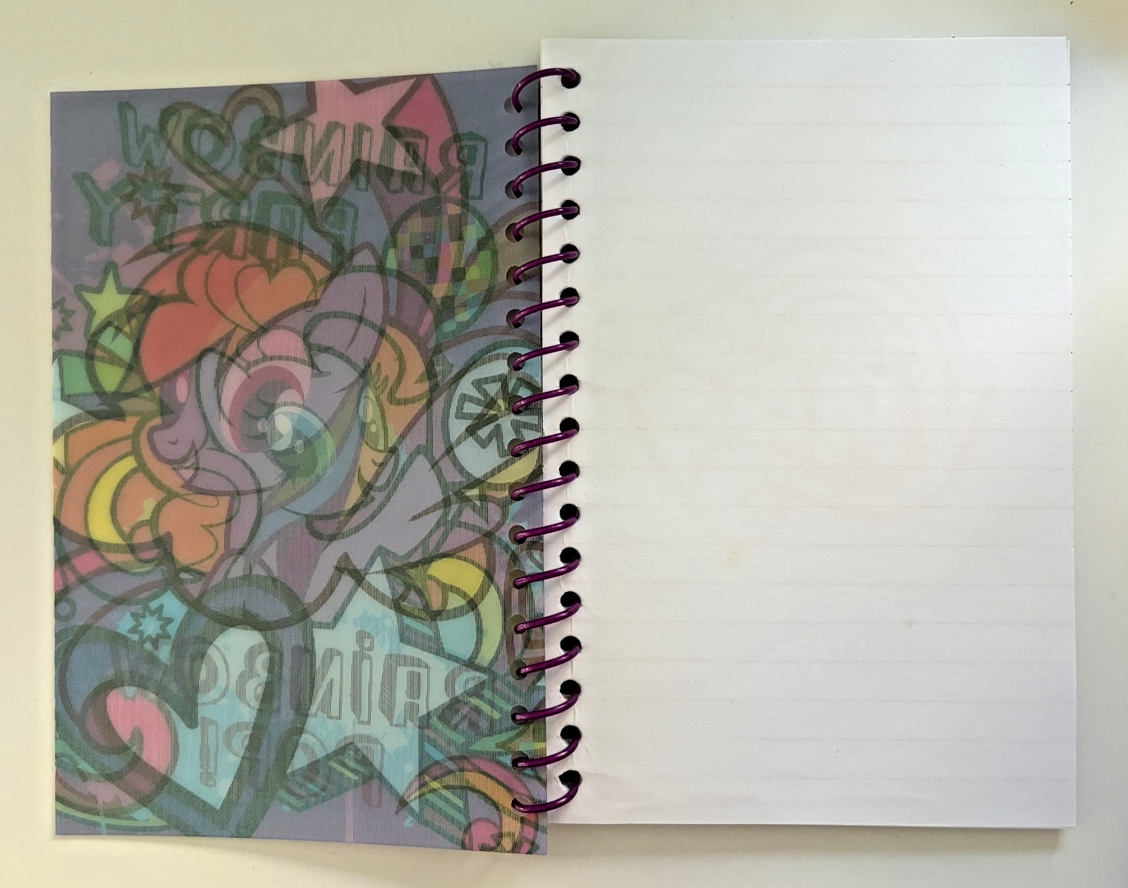 My Little Pony Journal 50 Sheets Lenticular Rainbow Dash Pinkie Pie Hasbro 2014