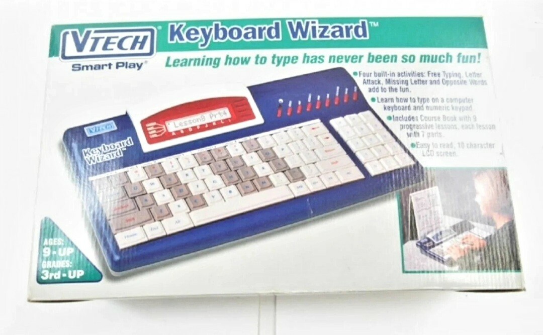 NEW VTech Smart Play Keyboard WIZARD Learn to Type 4 Built-In Activities
