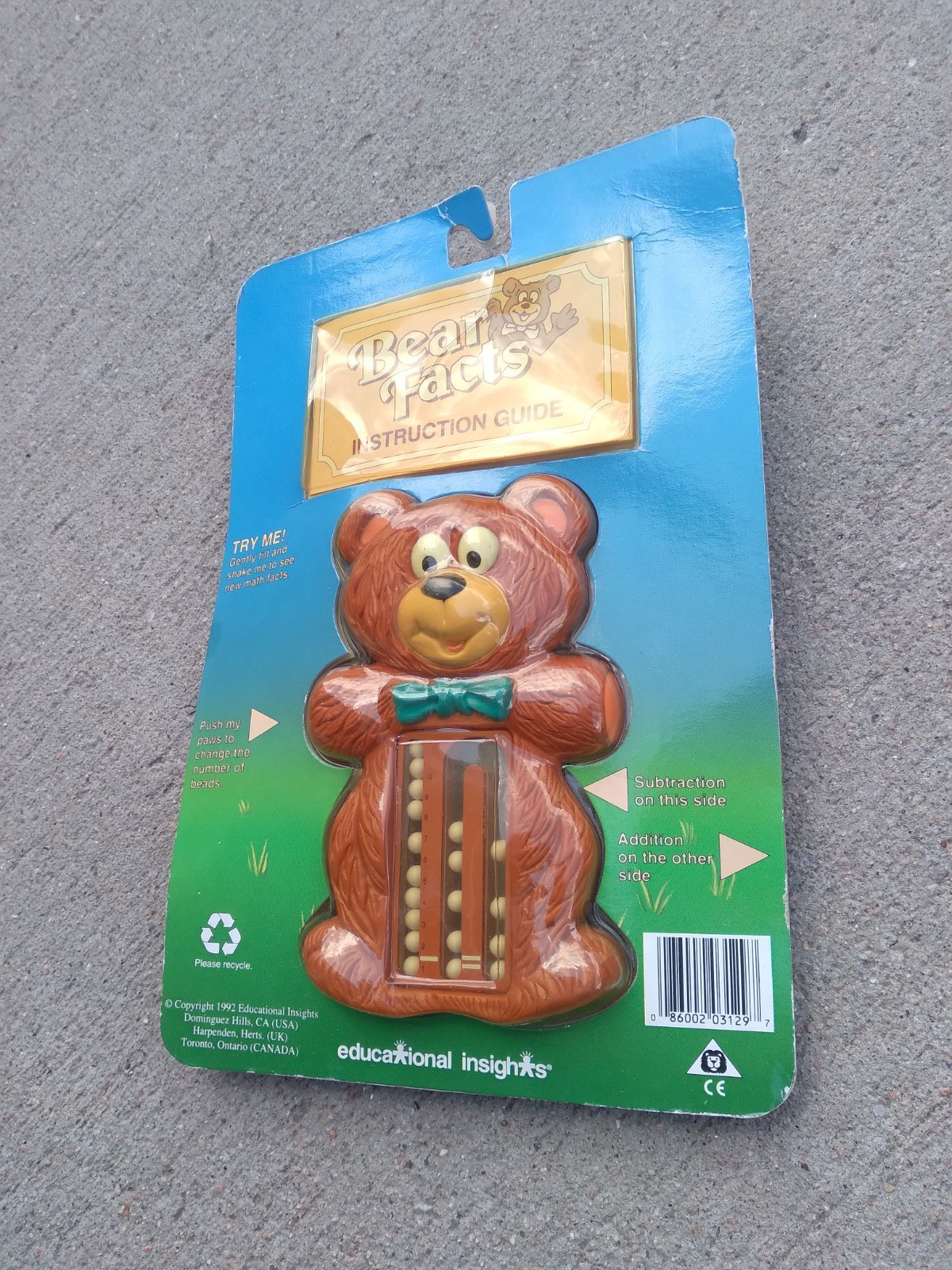 Vintage Bear Facts Game Learn Addition Subtraction NEW 1992