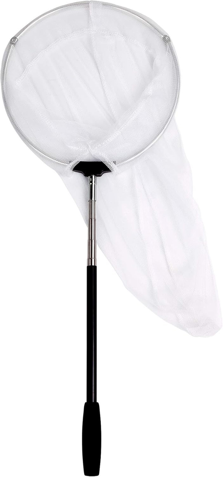 RESTCLOUD Insect and Butterfly Net with 12″ Ring, 24″ Net Depth, Handle Extends