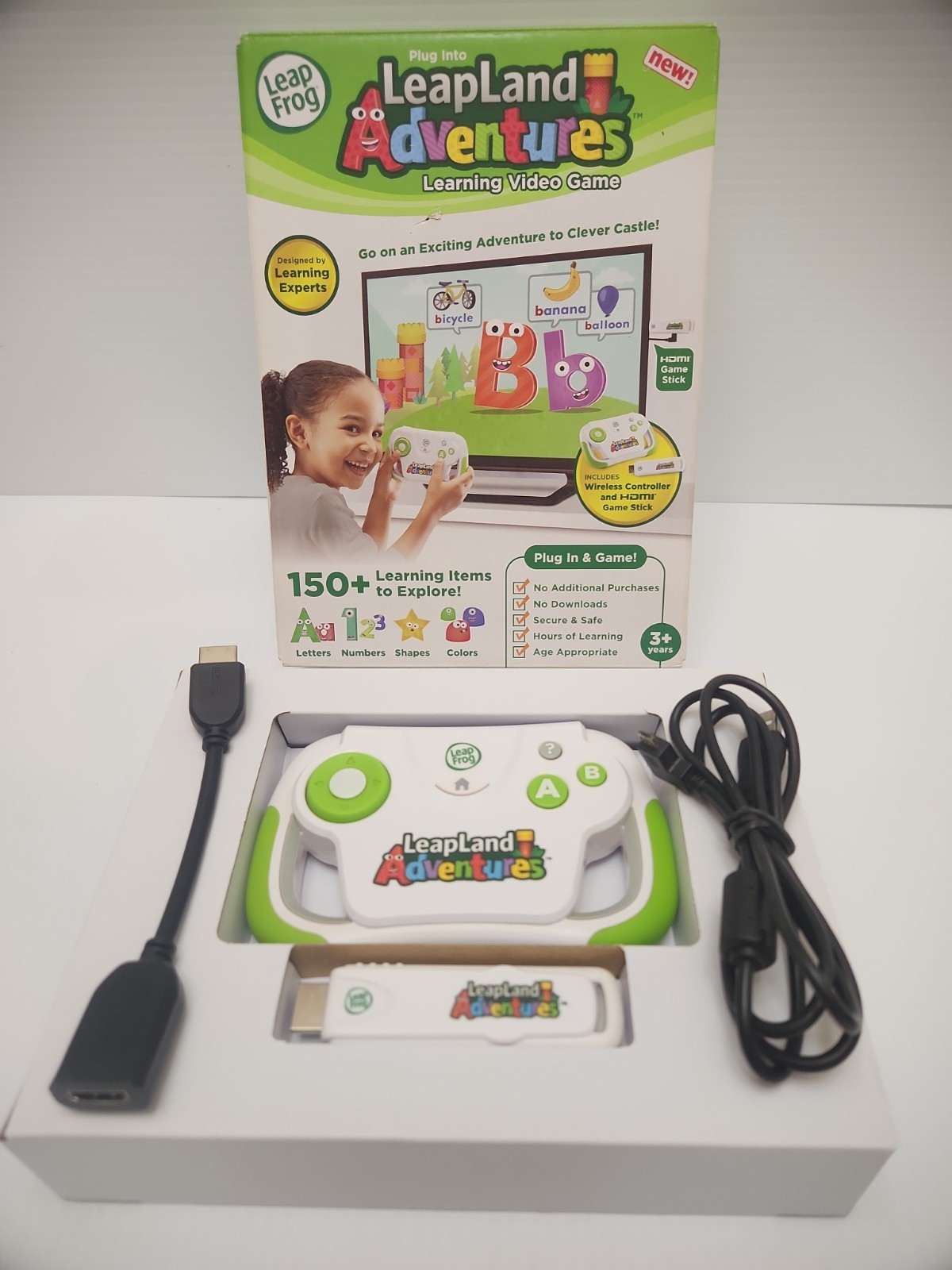LeapFrog LeapLand Adventures Learning Video Game HDMI Plug & Play Complete