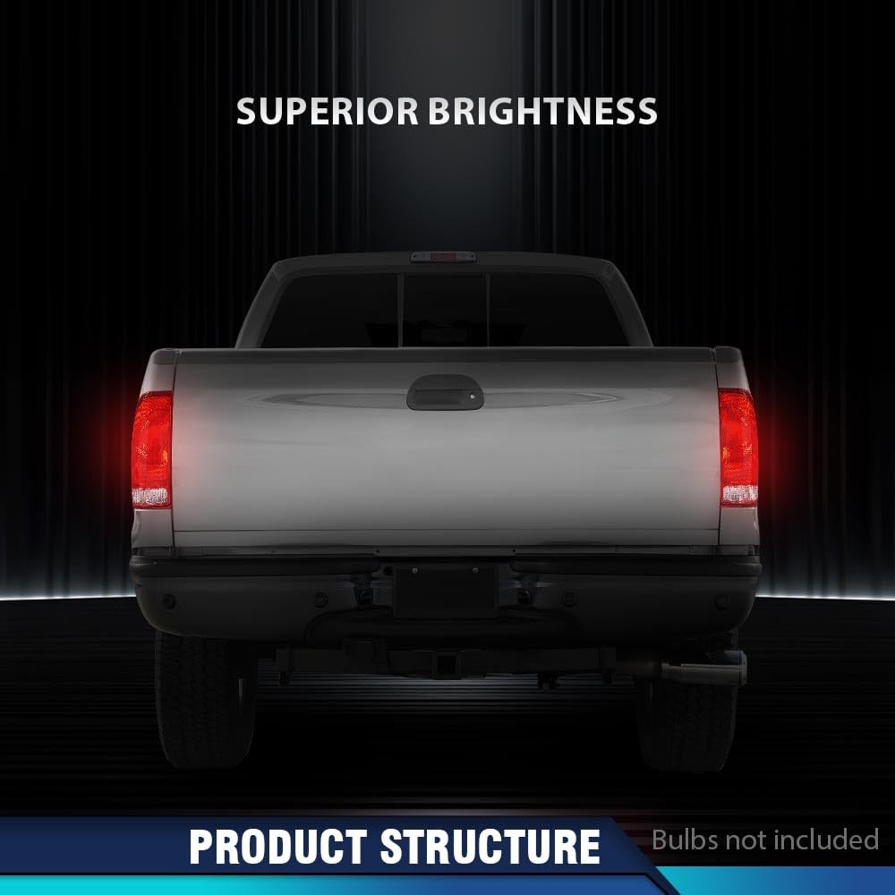 Red Lens Black Housing Tail Lights for Ford F150 F250 F350 1997-2007