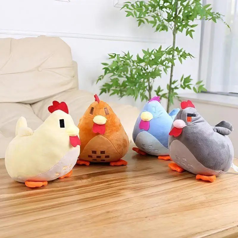 22cm Adorable Stardew Valley Chicken Plush Toys Soft Stuffed Animal Pillow KidS