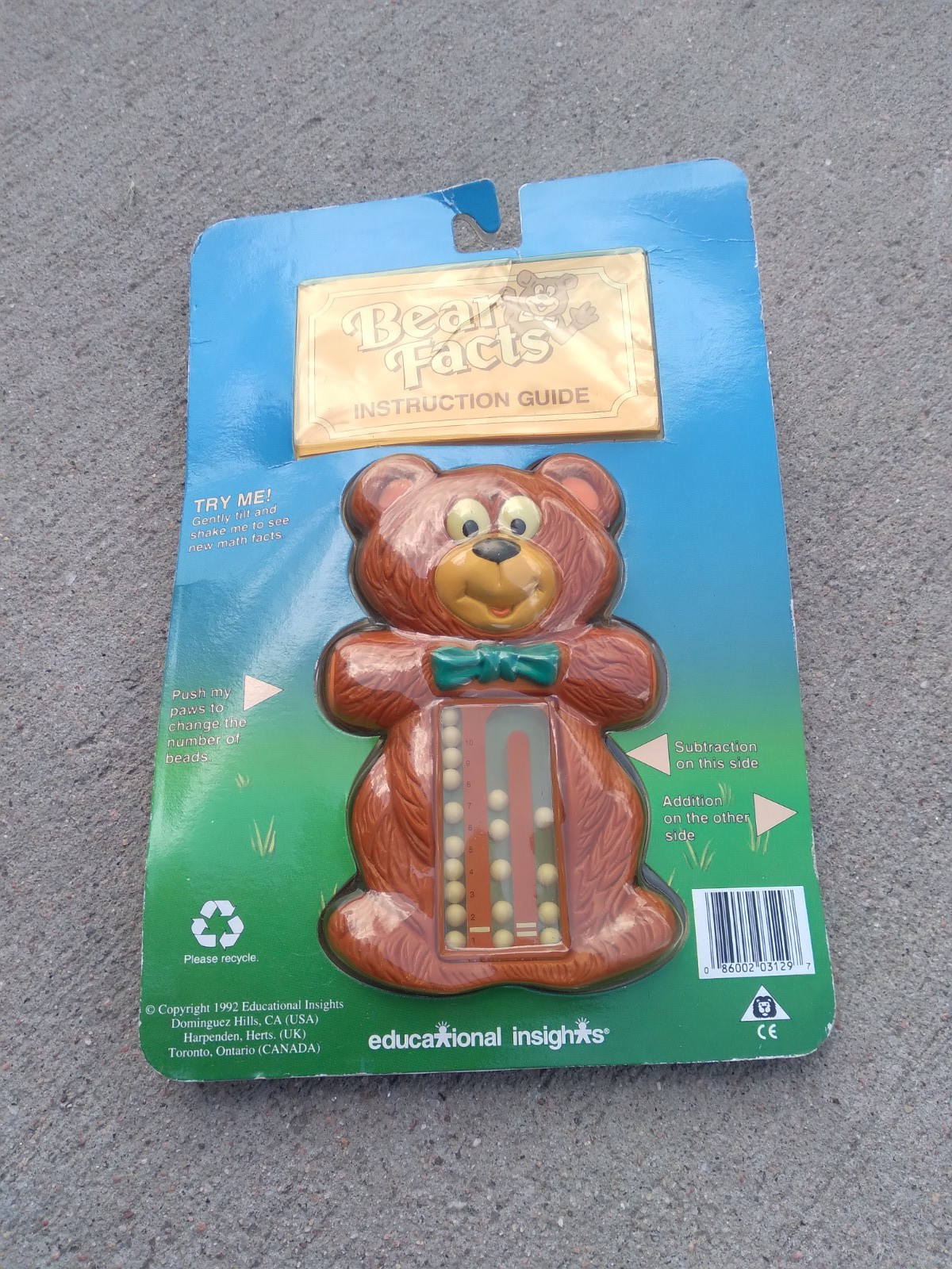 Vintage Bear Facts Game Learn Addition Subtraction NEW 1992