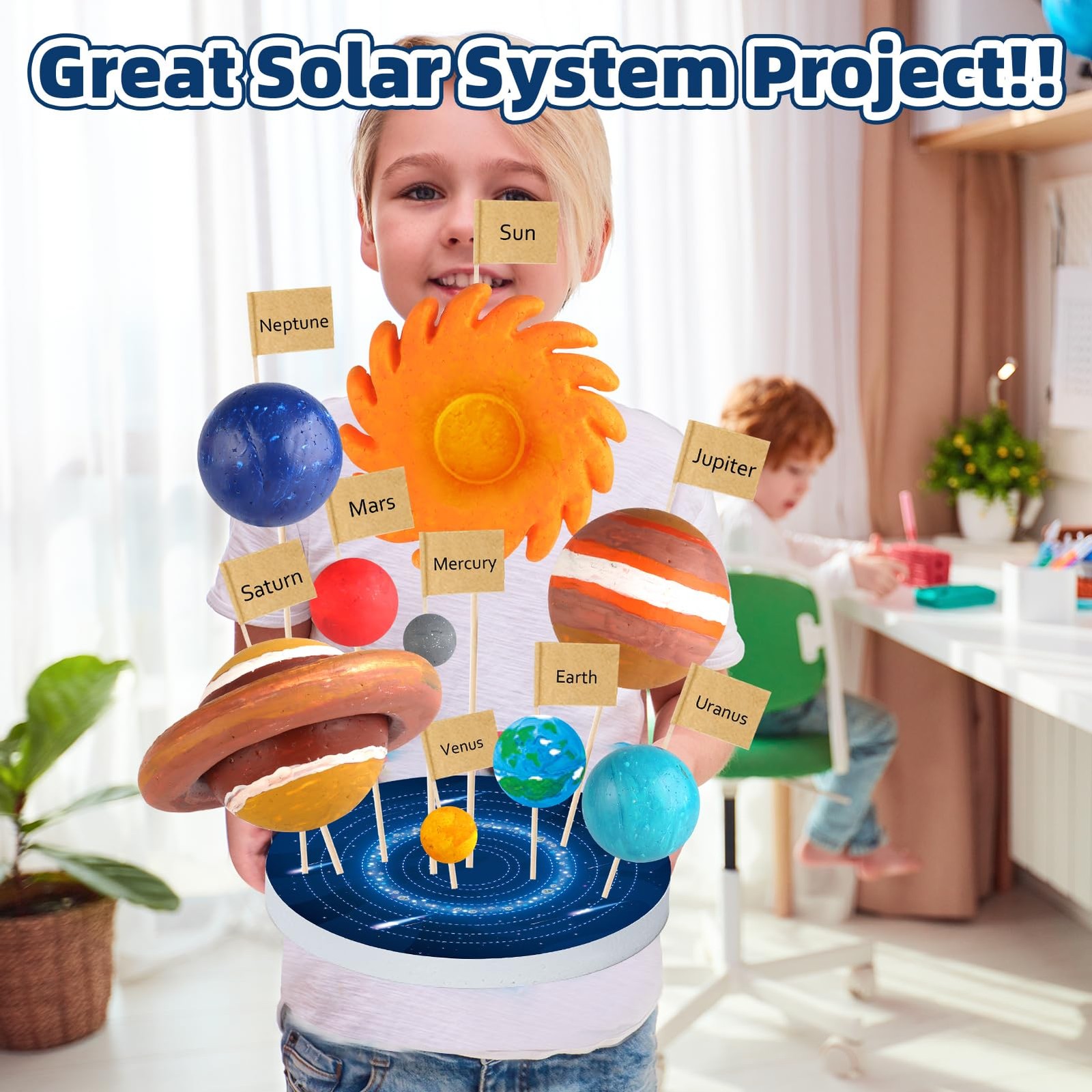 64 PCS Solar System Project Kit, Solar System Model Kit with 13 Mix Foam Ball…