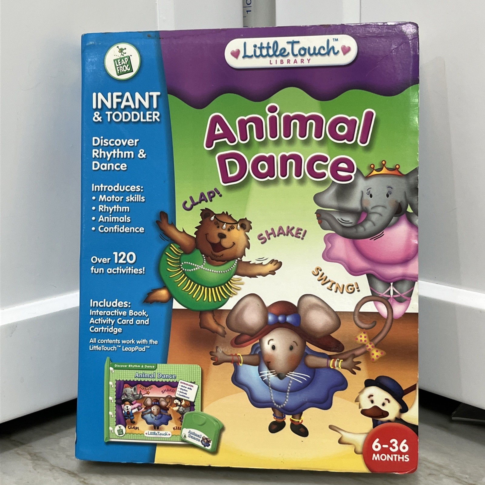 Little Touch LeapPad Frog Animal Dance Infant Toddler Interactive Book Game