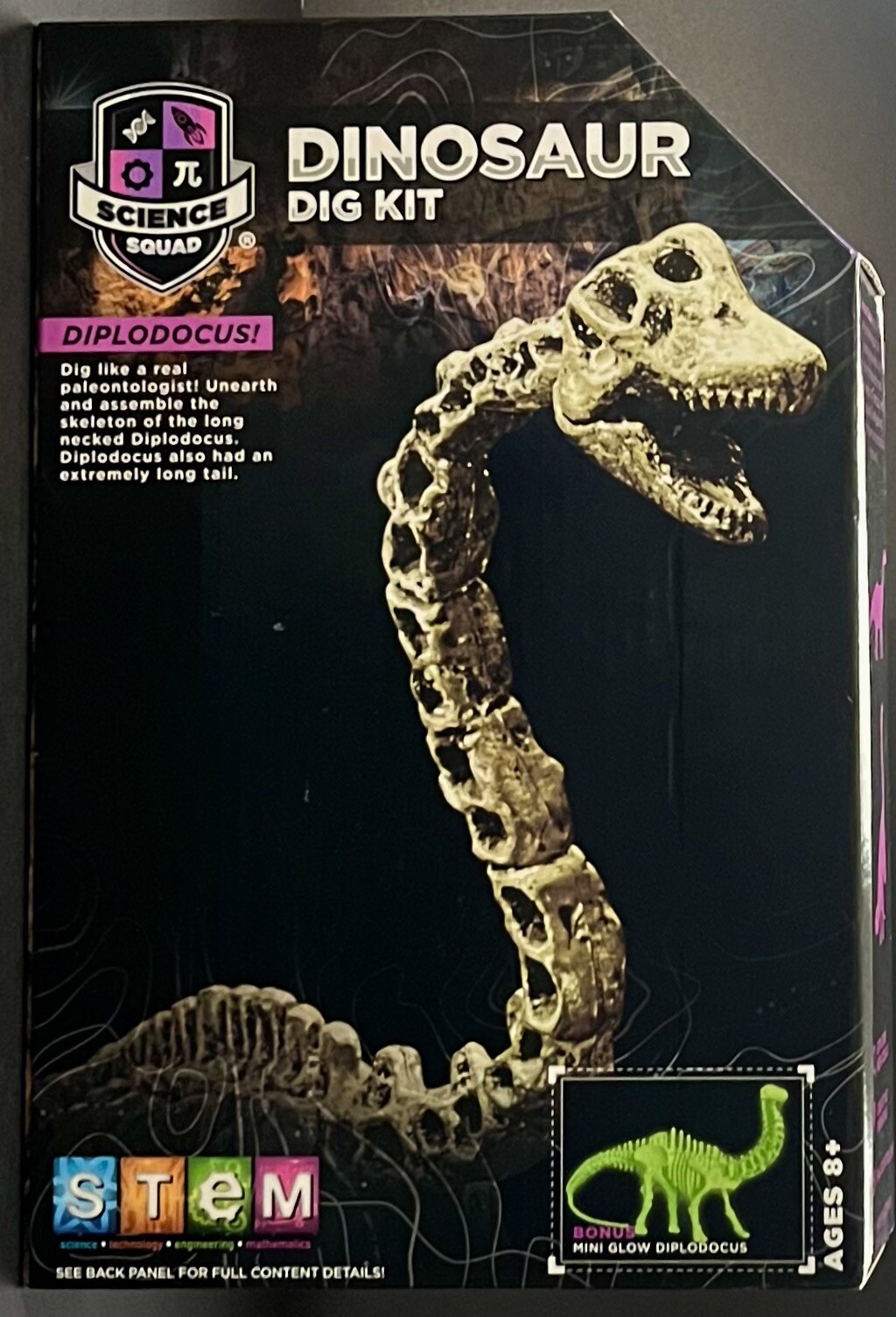 New 2018 Science Squad Dinosaur Dig Kit Diplodocus Excavation Kit & Tools STEM