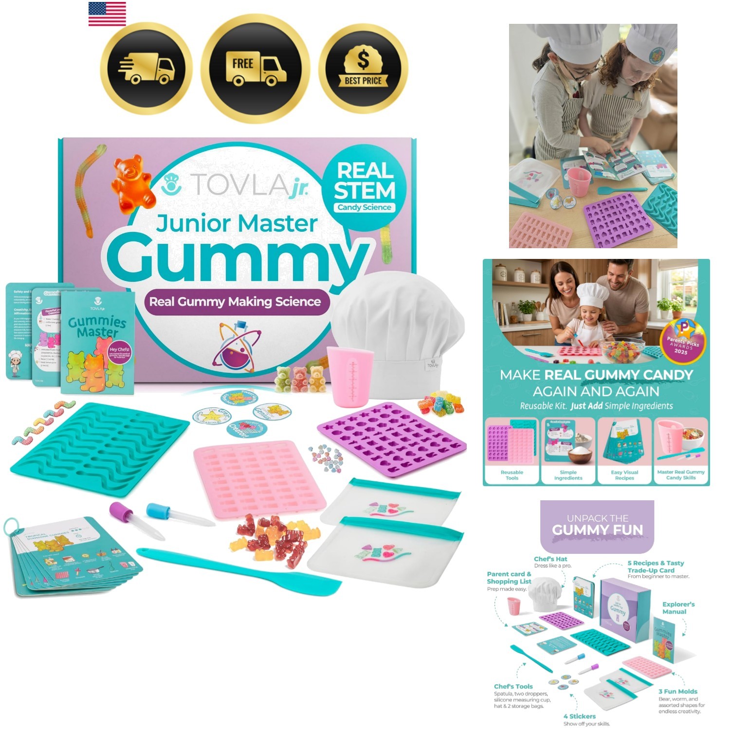 Ultimate Gummy-Making Kit for Kids – Real Fun DIY Candy Kit, STEM Activity fo…