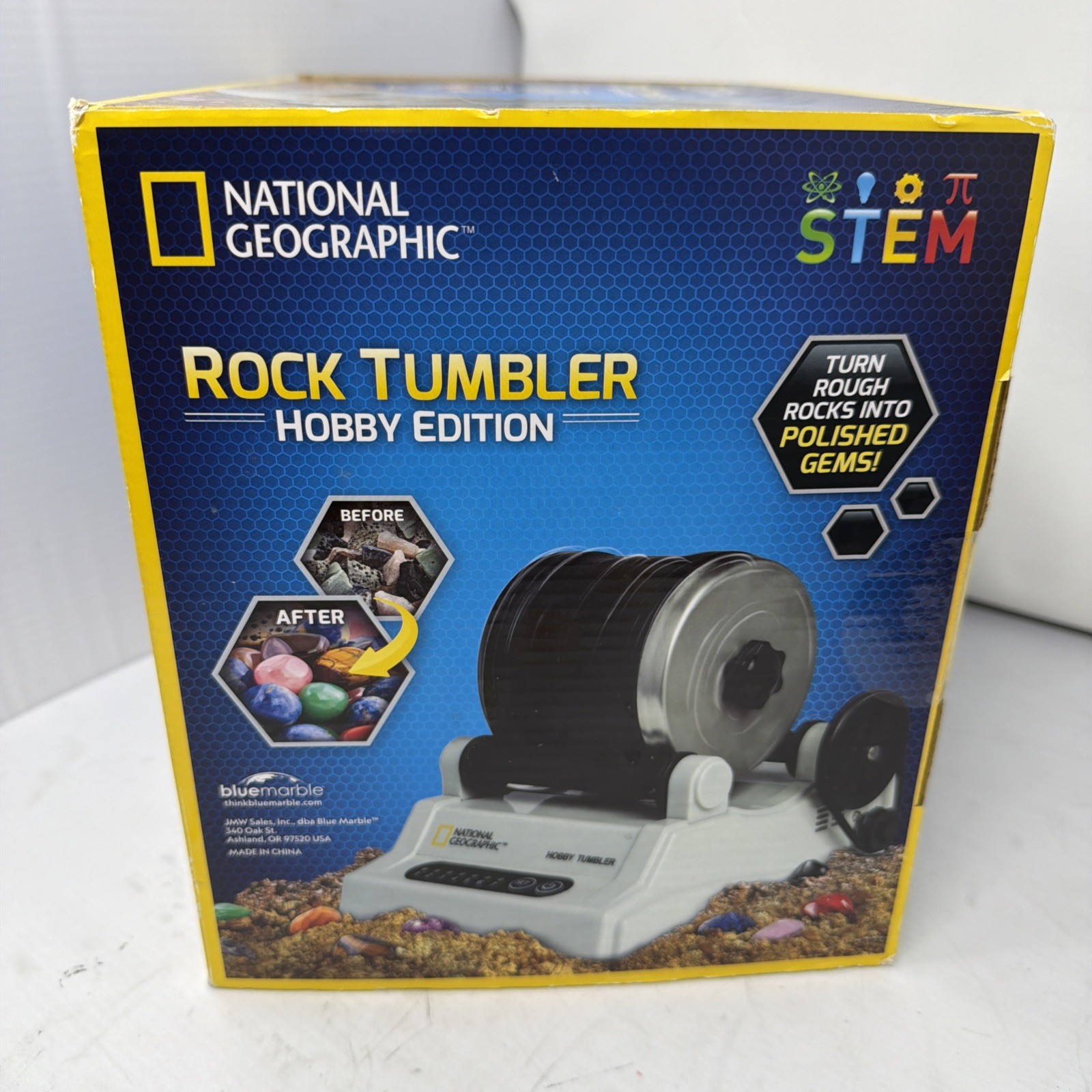 National Geographic Rock Tumbler Hobby Edition STEM Kit –New Complete