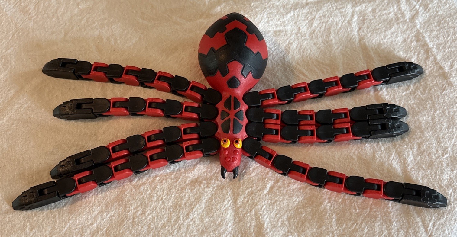 Klixx Chase Toys Spider Red & Black Vintage 90s Fidget Widget