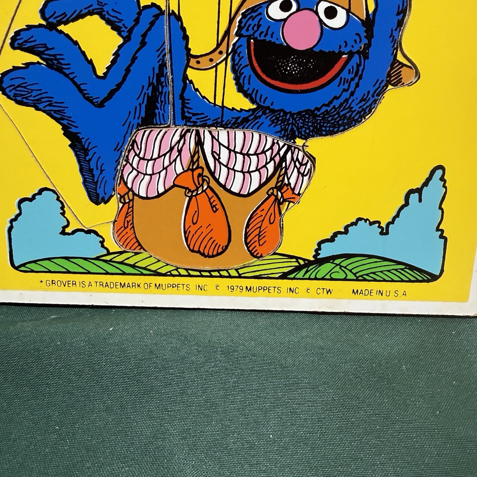 Vintage 1979 Grover Sesame Street Playskool Puzzle Jim Henson Muppets Frank Oz