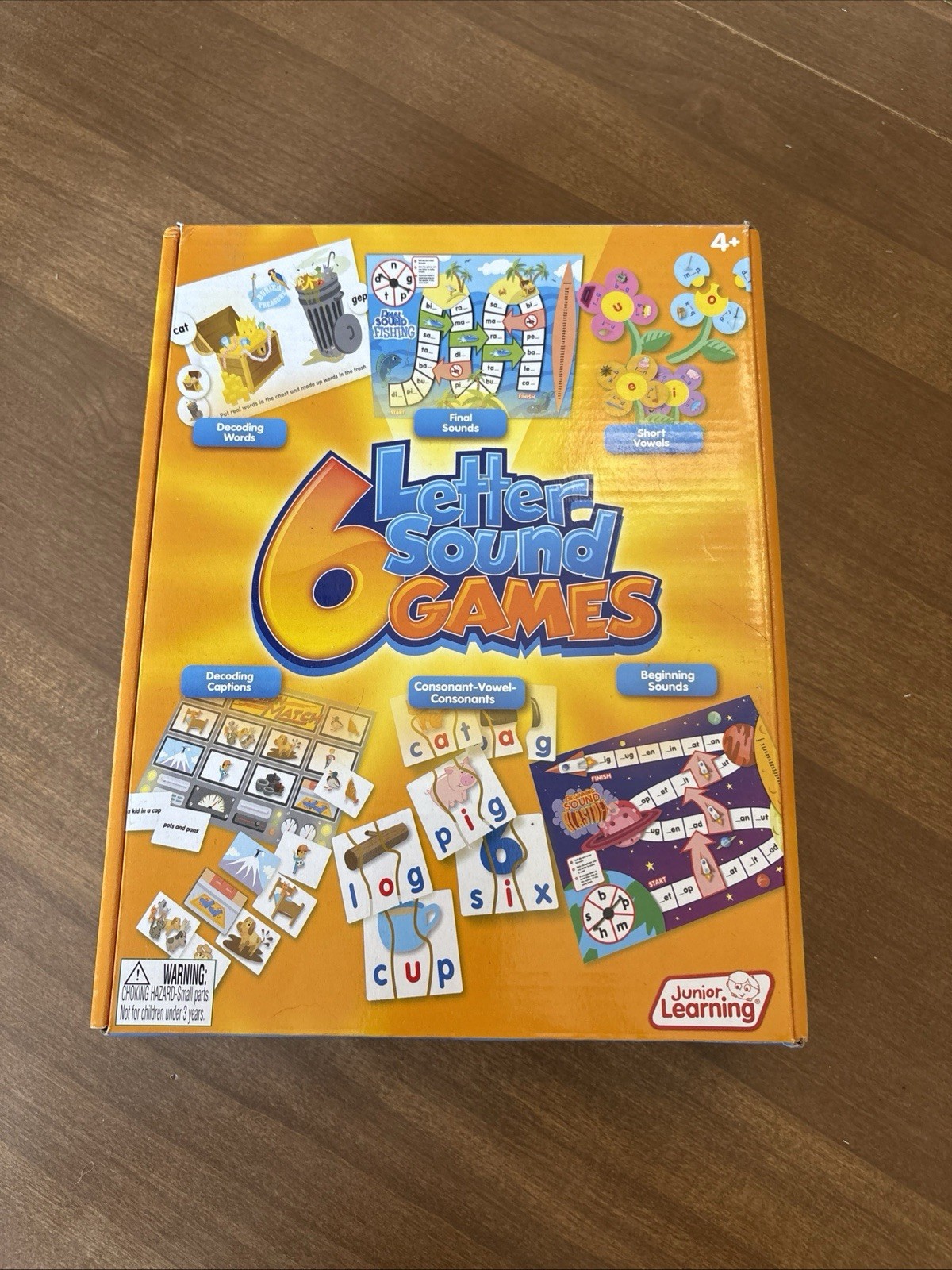 JUNIOR LEARNING 6 LETTER SOUND GAMES Pre-school AGE 4+ brand NEW Common Core