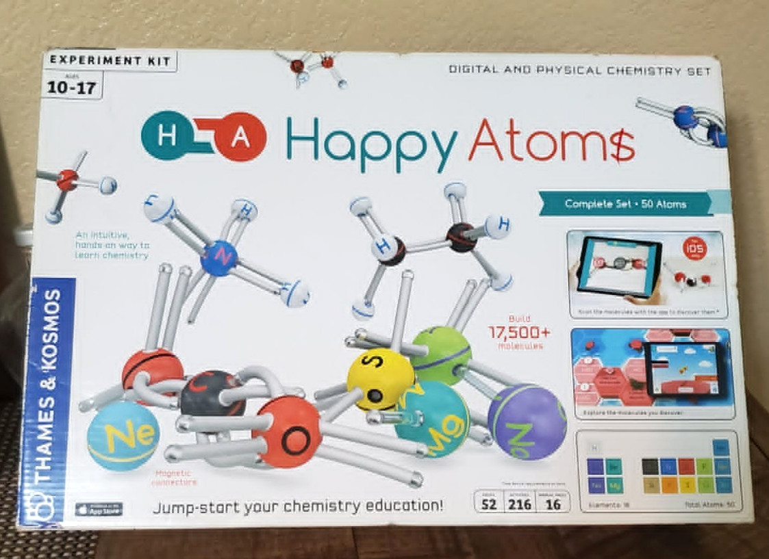 Thames & Kosmos Happy Atoms Stem Experiment Kit Complete Set 52 Piece –