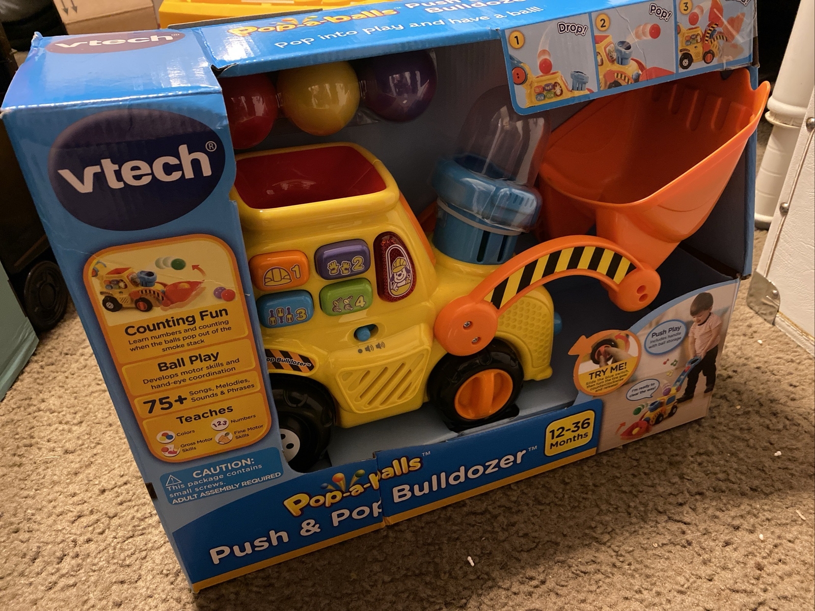 Vetch Pop A Balls Push And Pop Bulldozer
