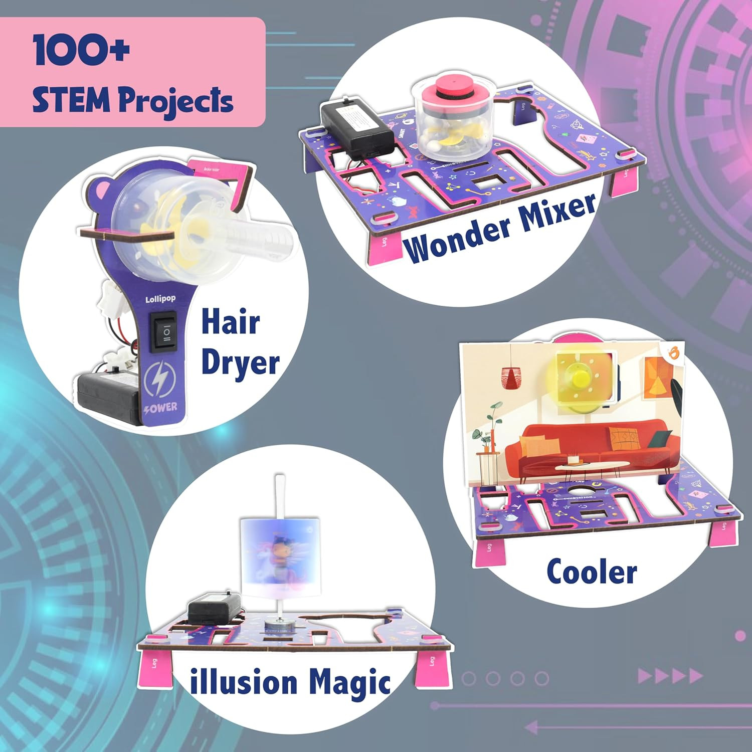 100+ STEM Projects | Girls Mini Engineering Kit for Ages 8 10 12 15 Years | Ulti