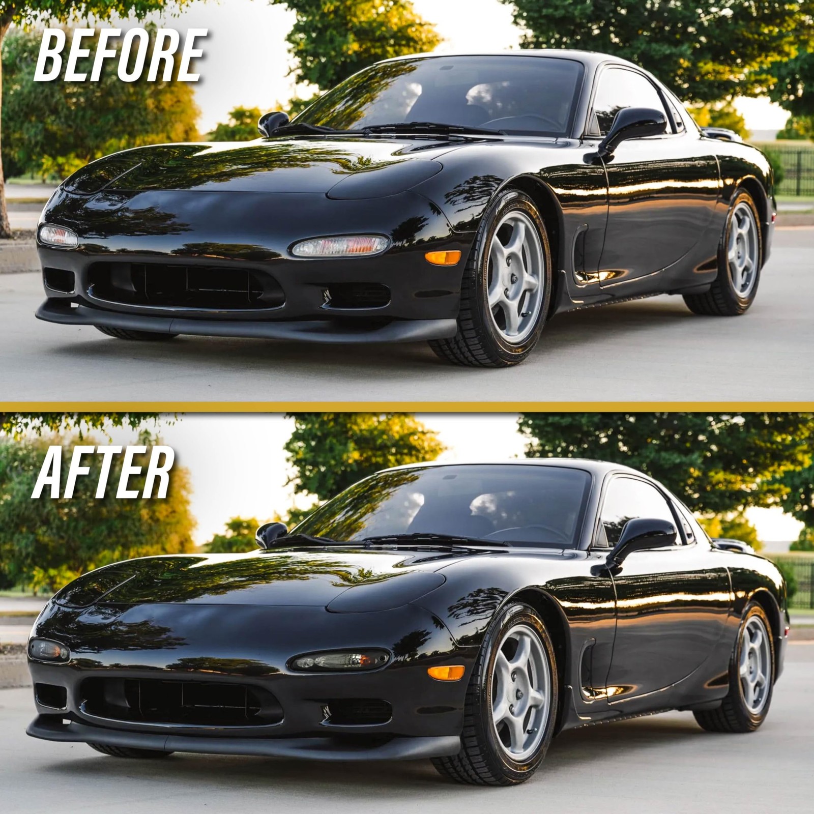 USR 93-95 RX7 Bumper Light – SMOKED Front Turn Signal Lamps (Left + Right)