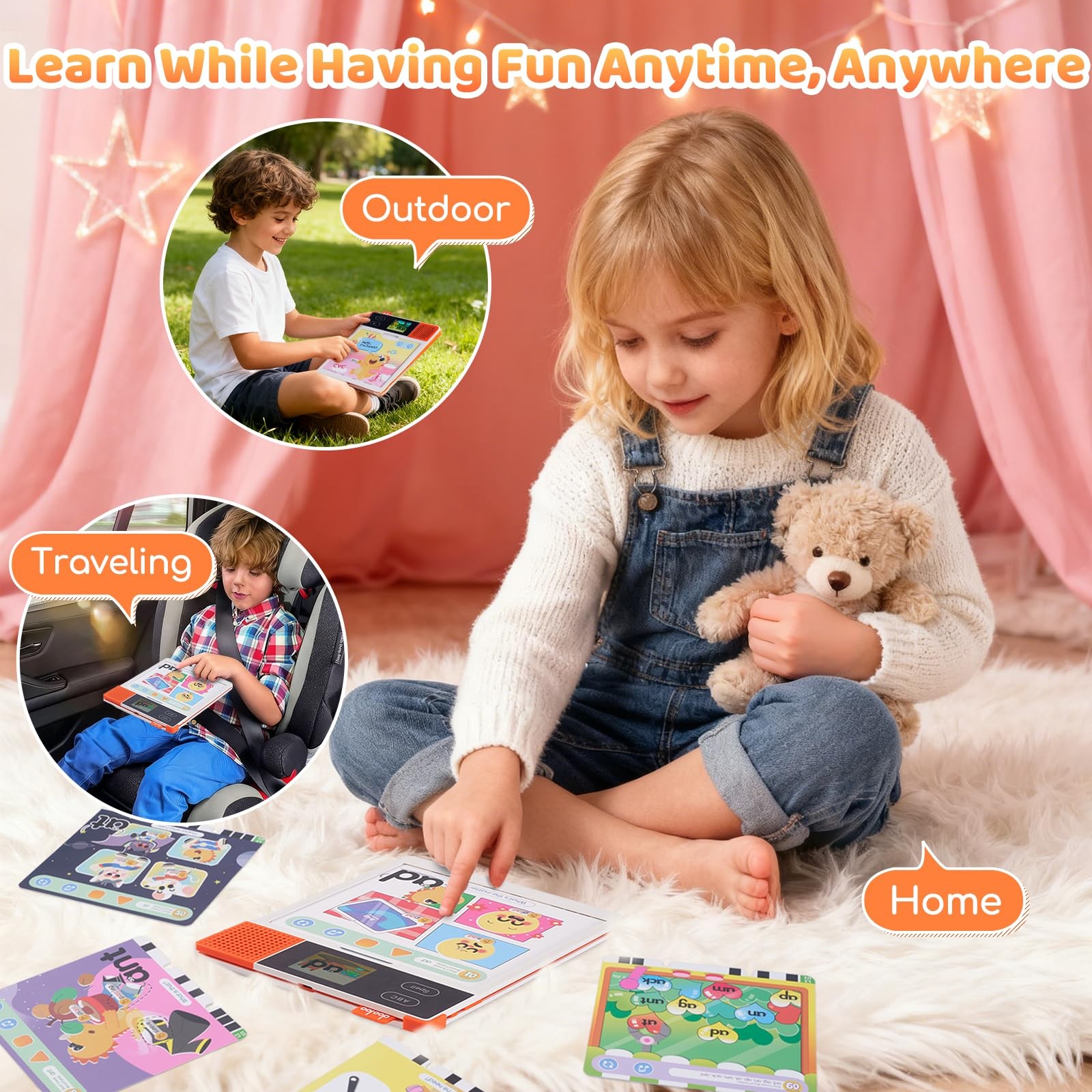 Learn to Read & Spell Phonics Pad, Interactive Electronic Learning Pad with 2…