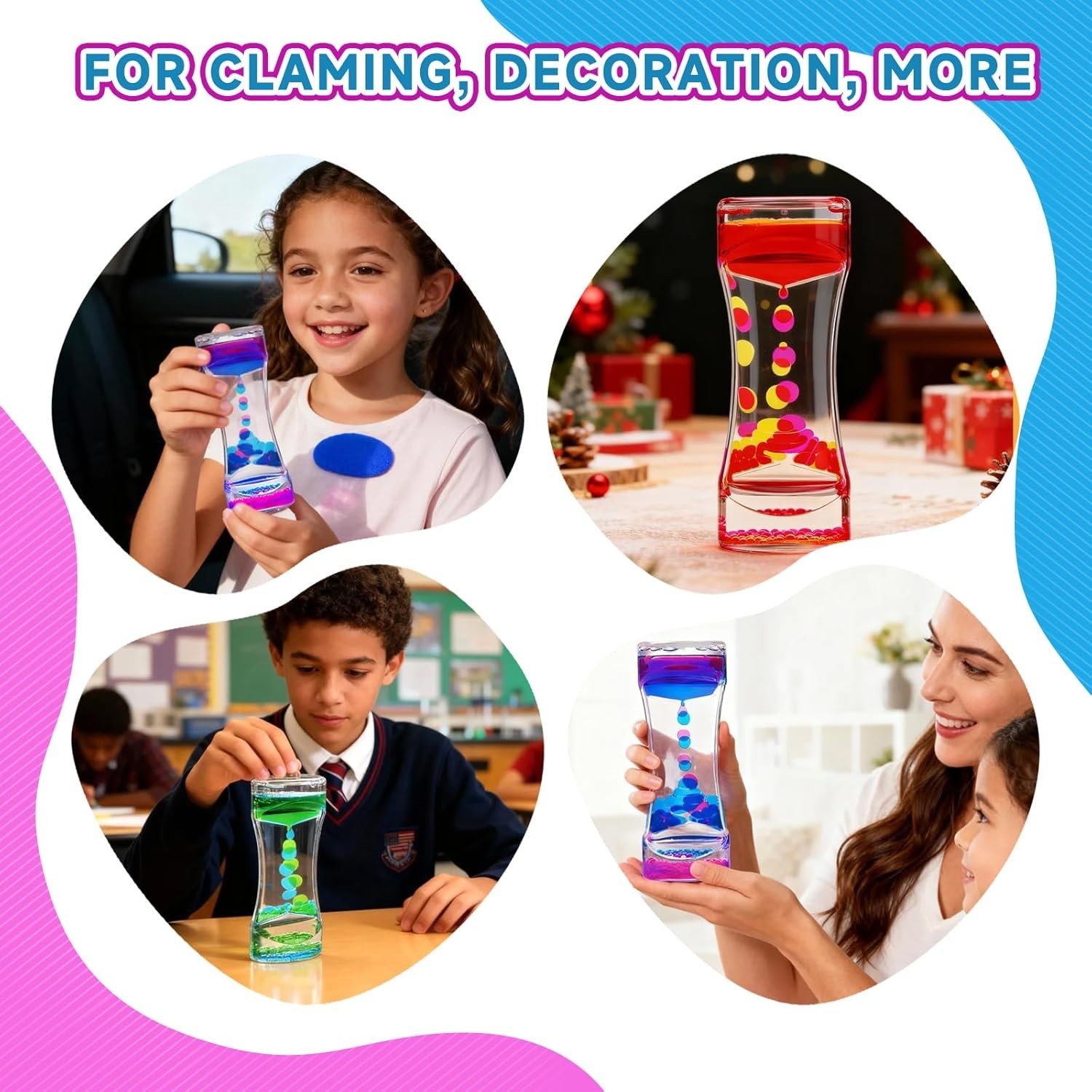 Colorful Liquid Motion Bubblers: Engaging Fidget Toys for Classroom and Office