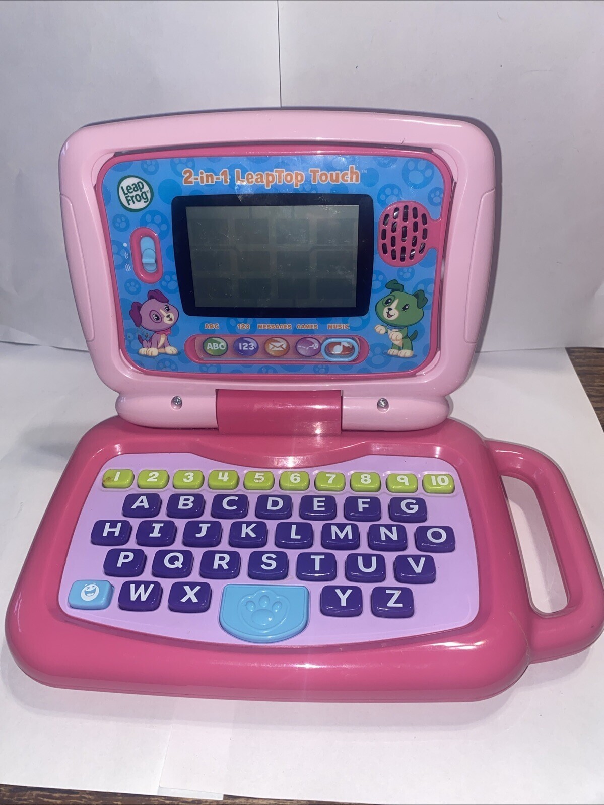 LeapFrog 2 in 1 Leaptop Touch Learning For Kids Toy Educational Pink 6009 Works
