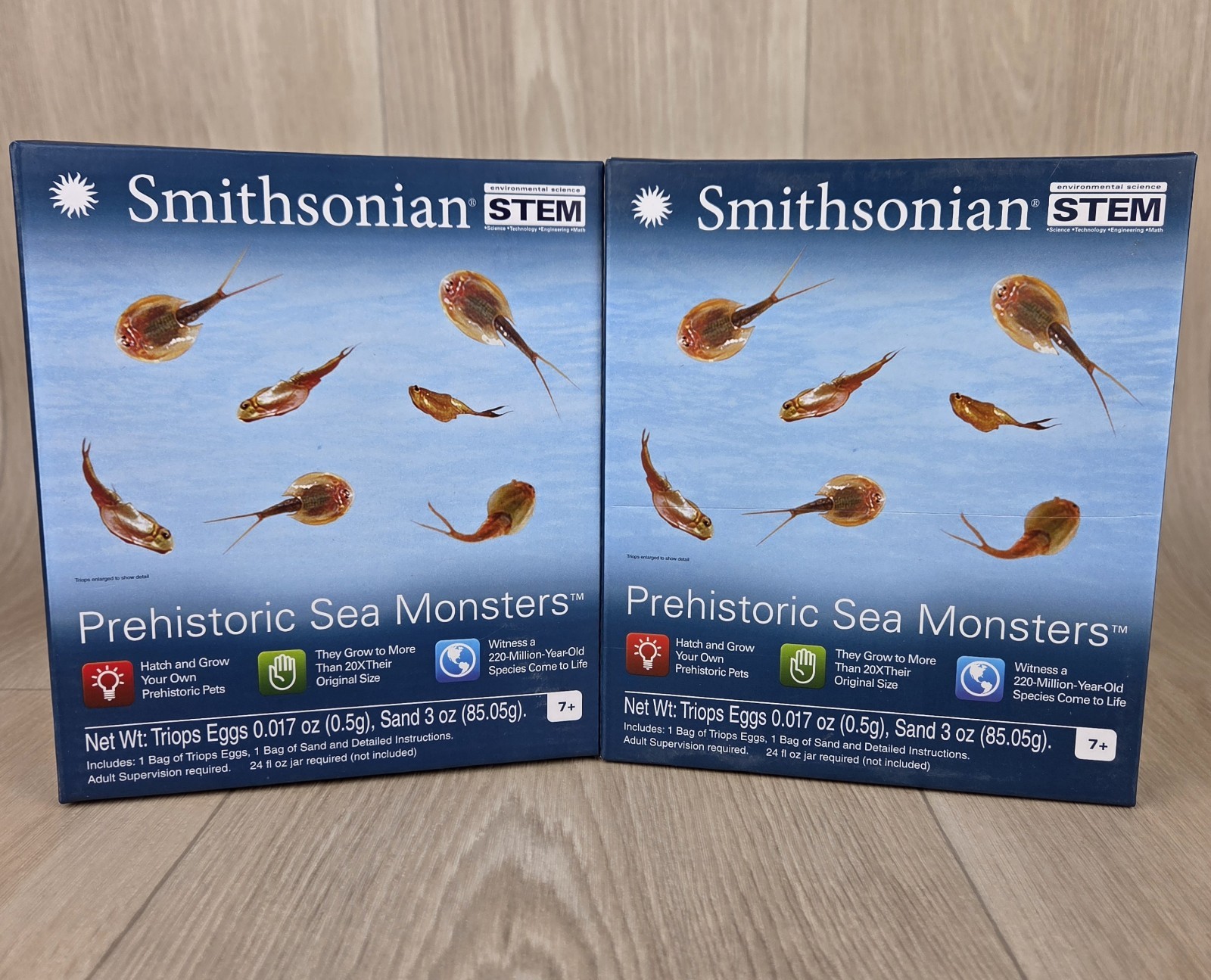 2 Smithsonian Prehistoric Sea Monsters Triops Eggs Sand Kit STEM Hatch & Grow