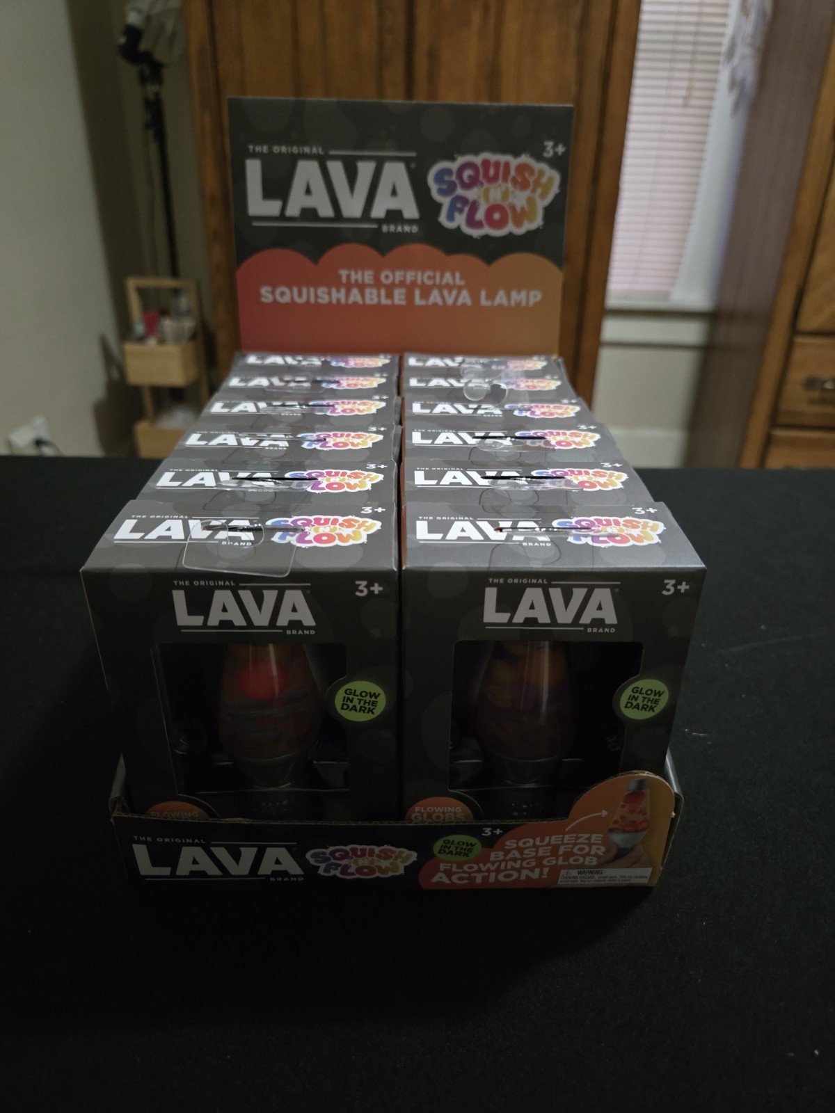 Lava Squish N’ Flow Glow in the Dark Sensory Toy Multicolor 1 Full Case of 12,