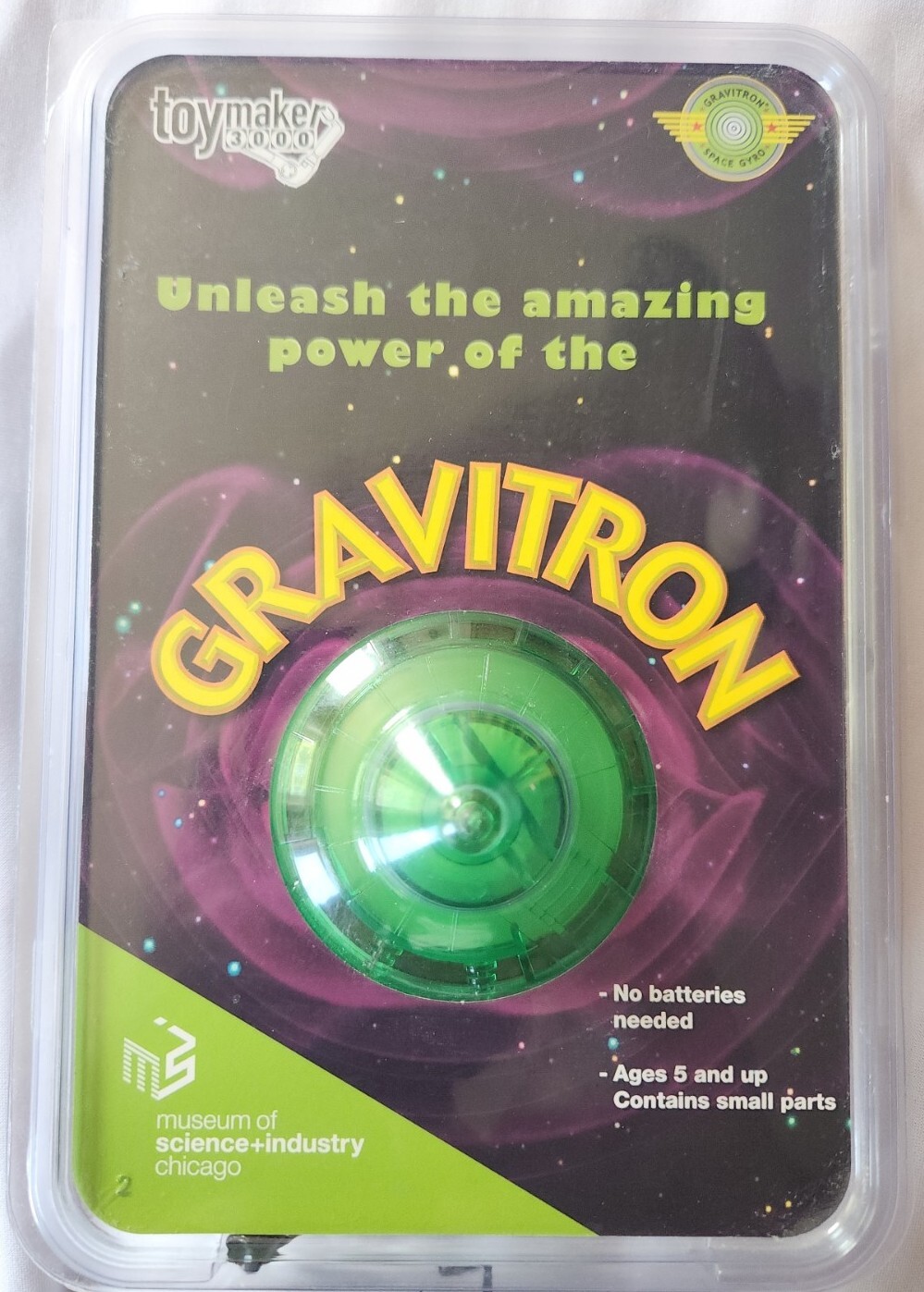 Vintage TEDCO GRAVITRON Space Gyro Galactic Action Toy Spinner