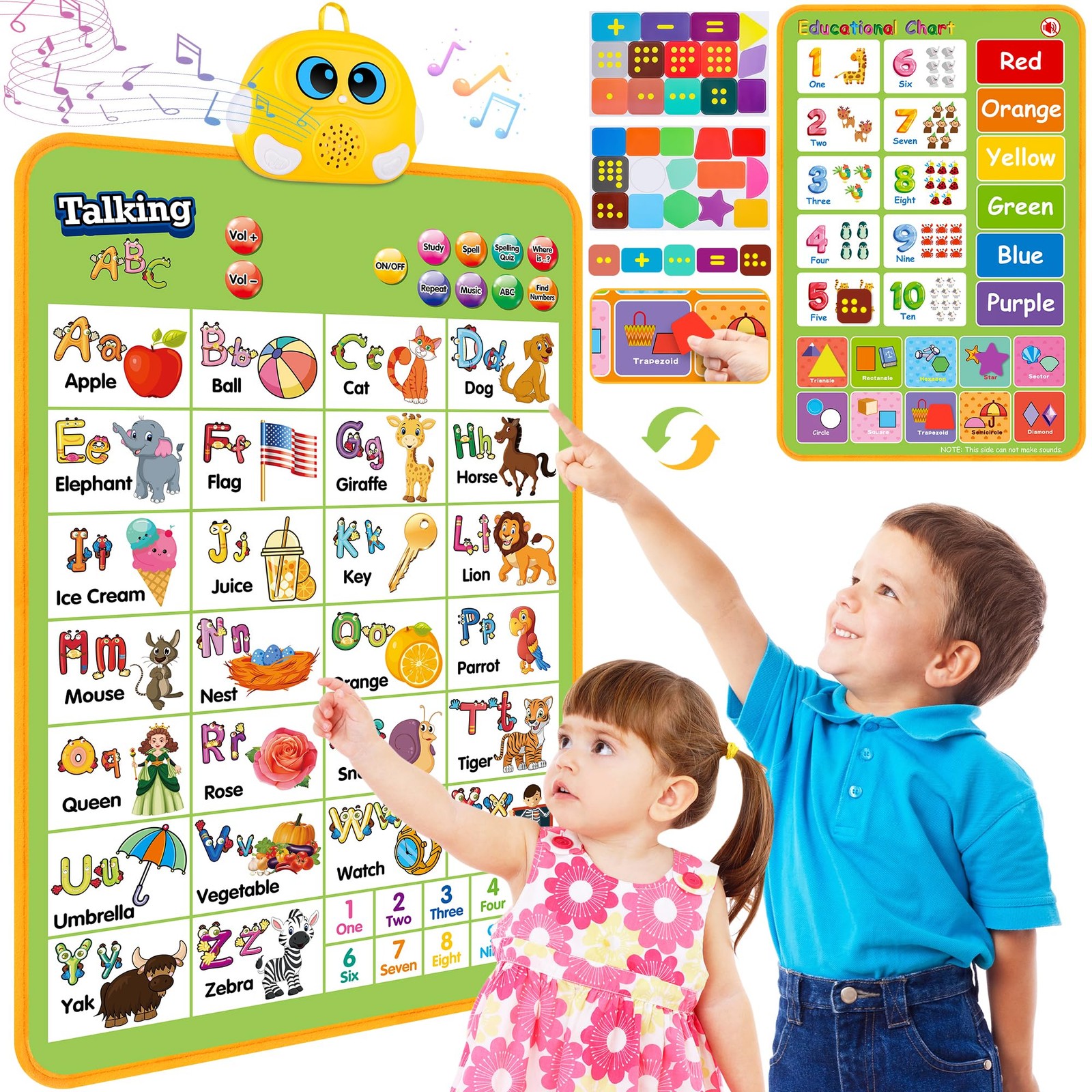 Electronic Alphabet 16 inches (W) x 24 (L) x 0.04 (H), Green