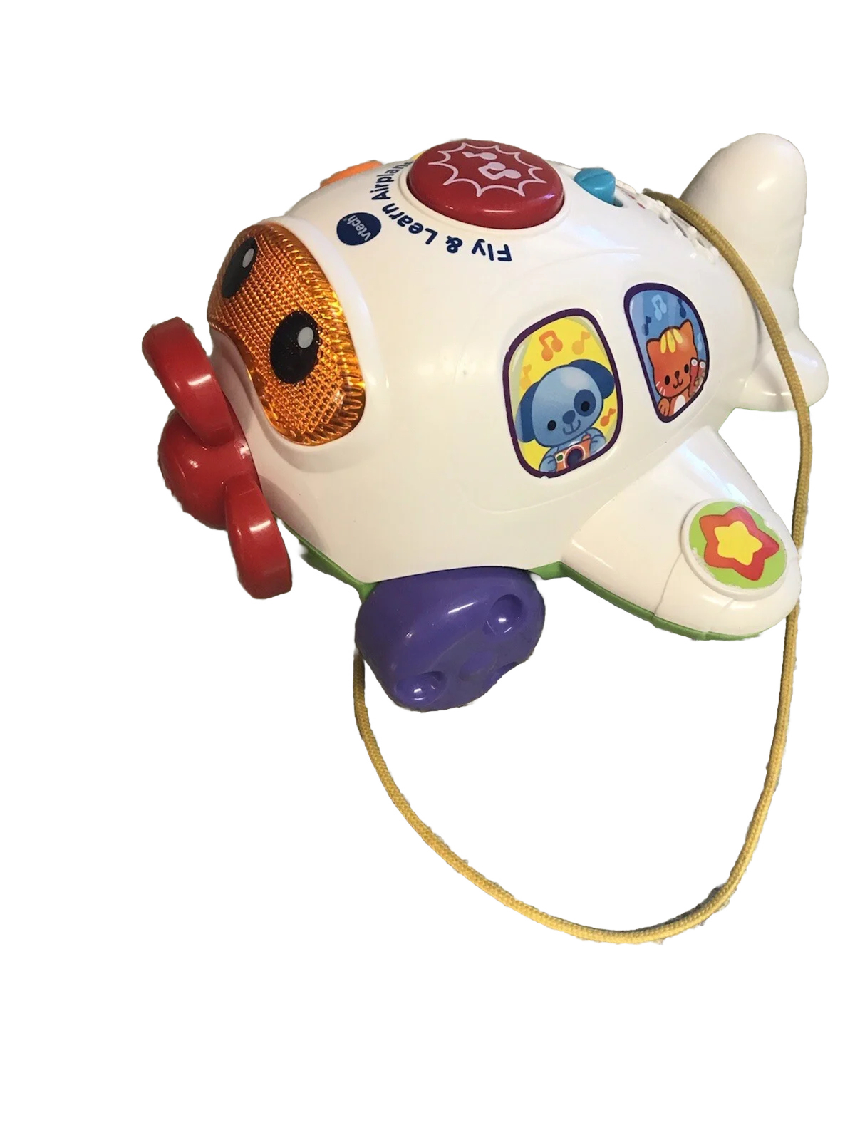 VTECH Pull Along Play and Learn Airplane with Music Light and Sounds WORKS