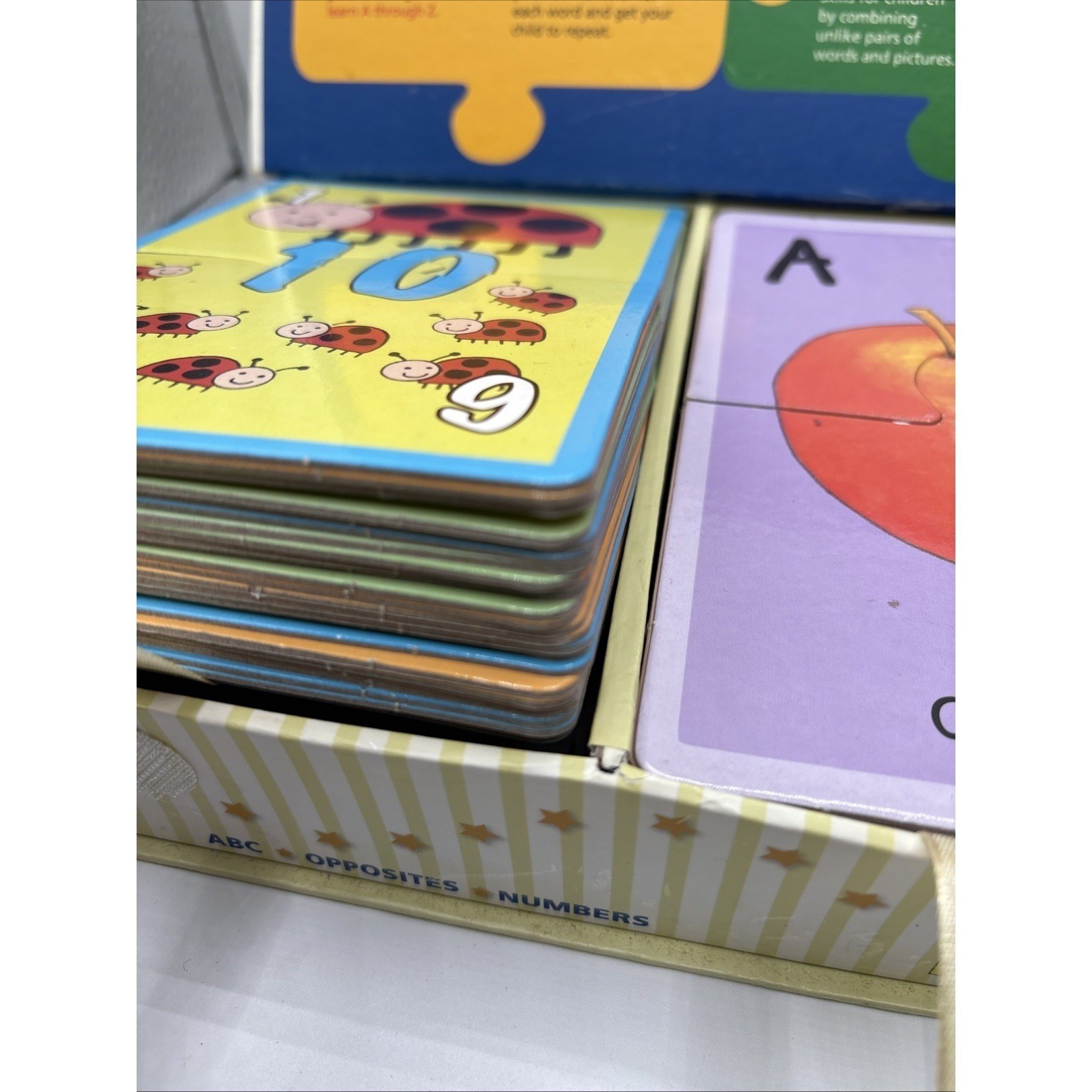 Easy Learning Flashcard Puzzles Language & Math Fun Learning! Pre- Owned