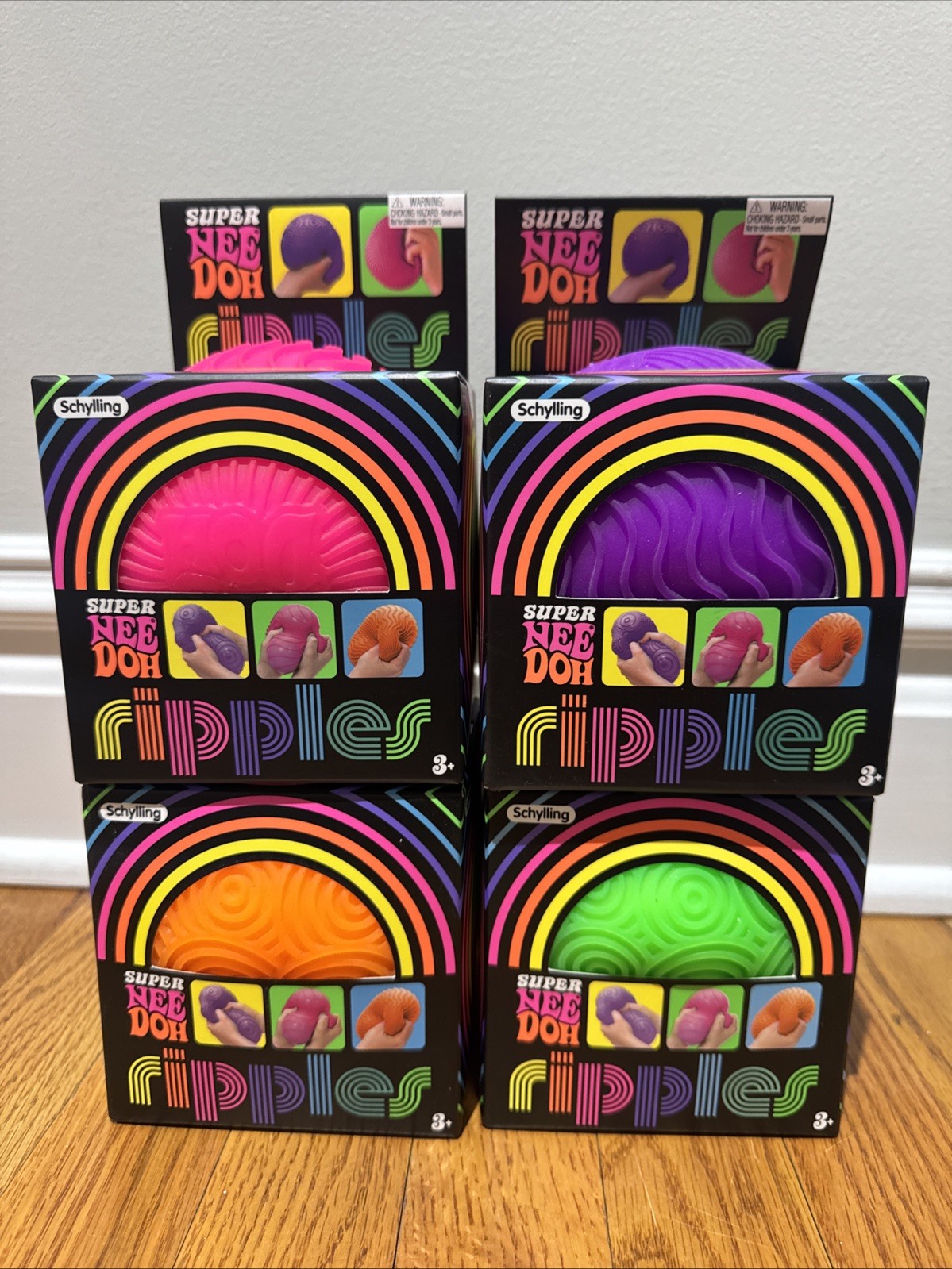 Set of 4 – Schylling Super NeeDoh Ripples XL Giant Sensory Squishy NEW HOT ITEM