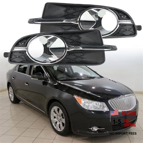 2 x Front Bumper Left + Right Bumper Fog Light Lamp Cover Trim Grille