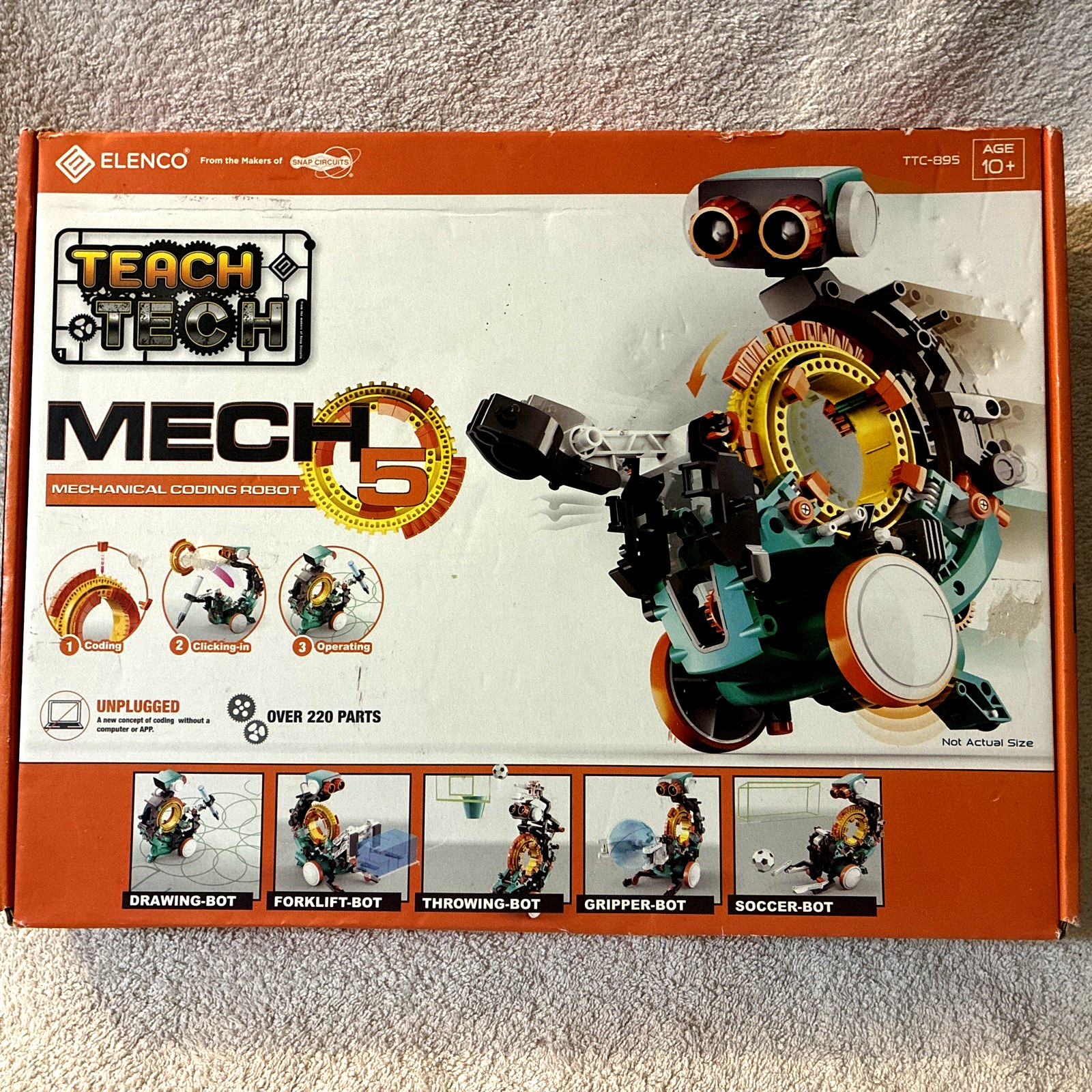 NIB Teach Tech Mech 5: Mechanical Coding Robot New in Box NEW