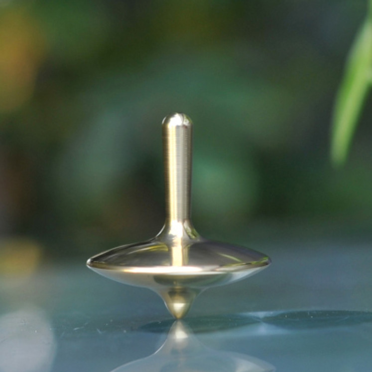 Brass Spinning Top Hand Spinner CNC Stainless Steel EDC Toys Gift Brief Design