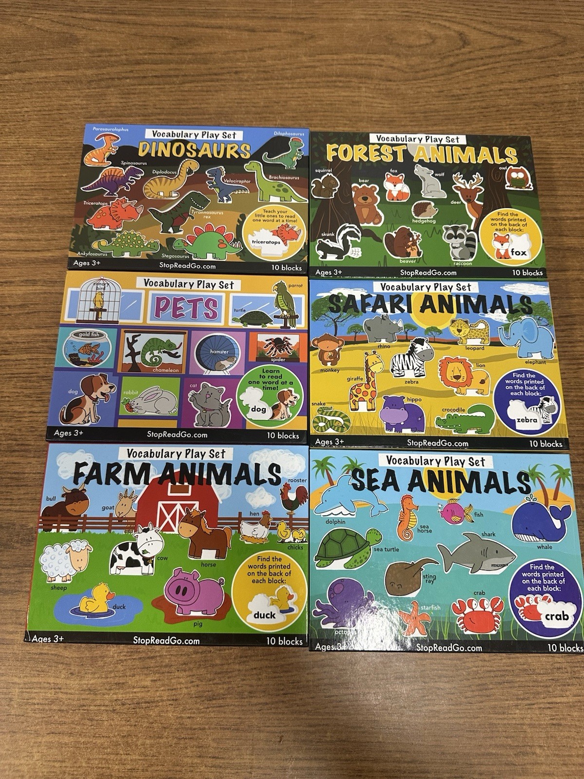 Educational Blocks Playset 6 Sets Blocks Matching Scenes Used For Speech Therapy