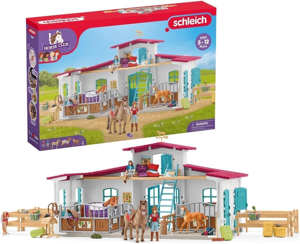 Schleich Horse Club – 115 PC Lakeside Riding Center Toy Medium, Multi