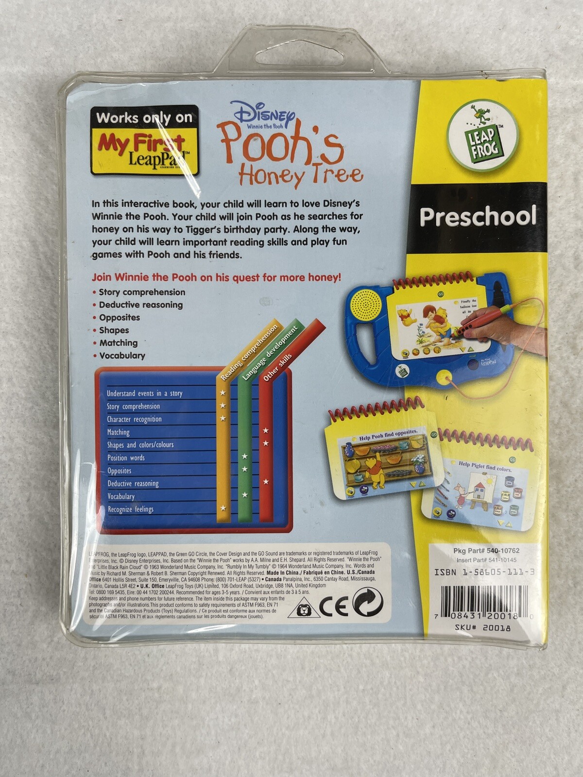 My First LeapPad Leap Pad Disney Pooh’s Honey Tree Flip Book & Cartridge