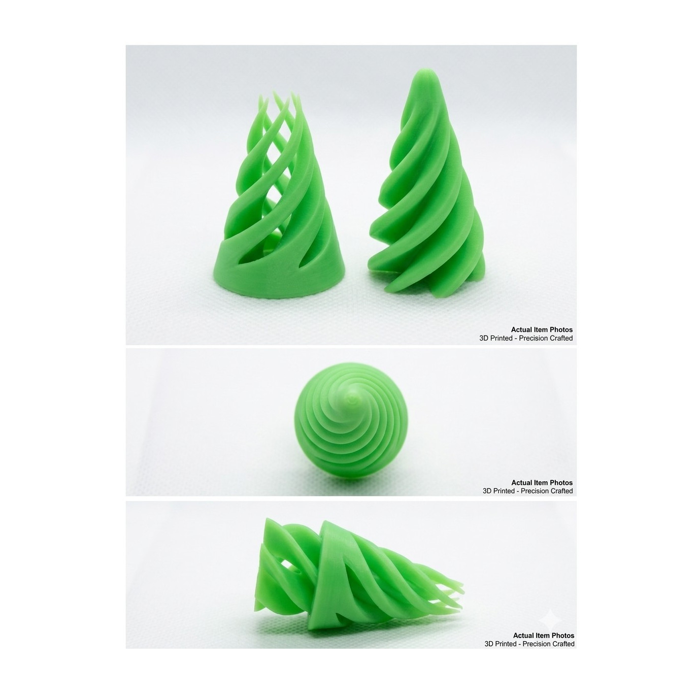 Green 3D Printed Spiral Tactile Sensory Toy for Ages 8-11, 12-16, 17 Years & Up
