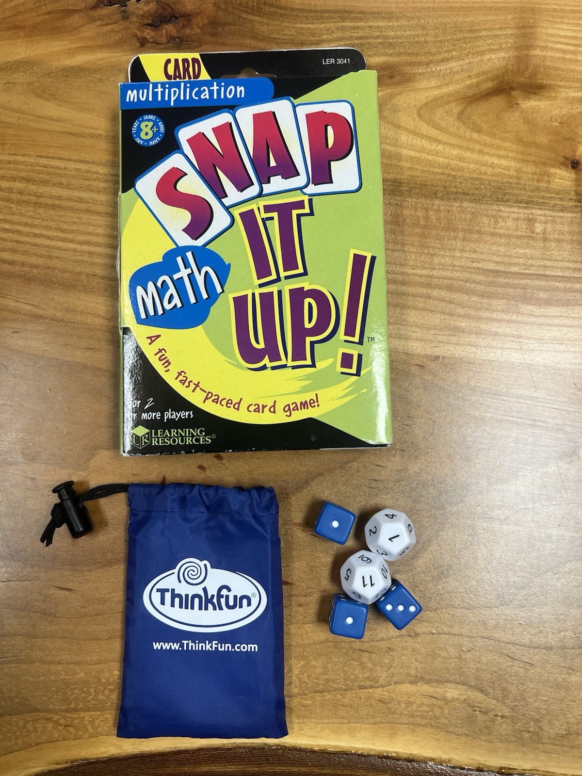 Snap It Up! Math Dice Addition Subtraction Card Game 90 Card Learning Resources