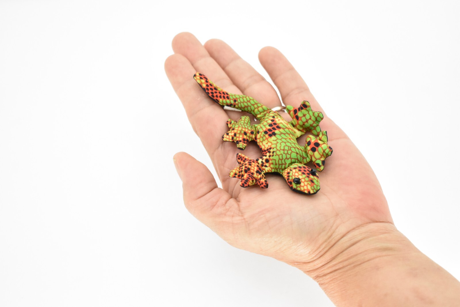 Gecko, Lizard, Green, Hand Made Thailand Sand Creatures, Toy, Paper Weight 3″