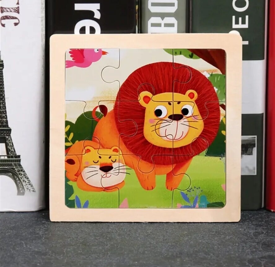 6pcs/set Animal Wooden Tangram Puzzle Gifts For Kids
