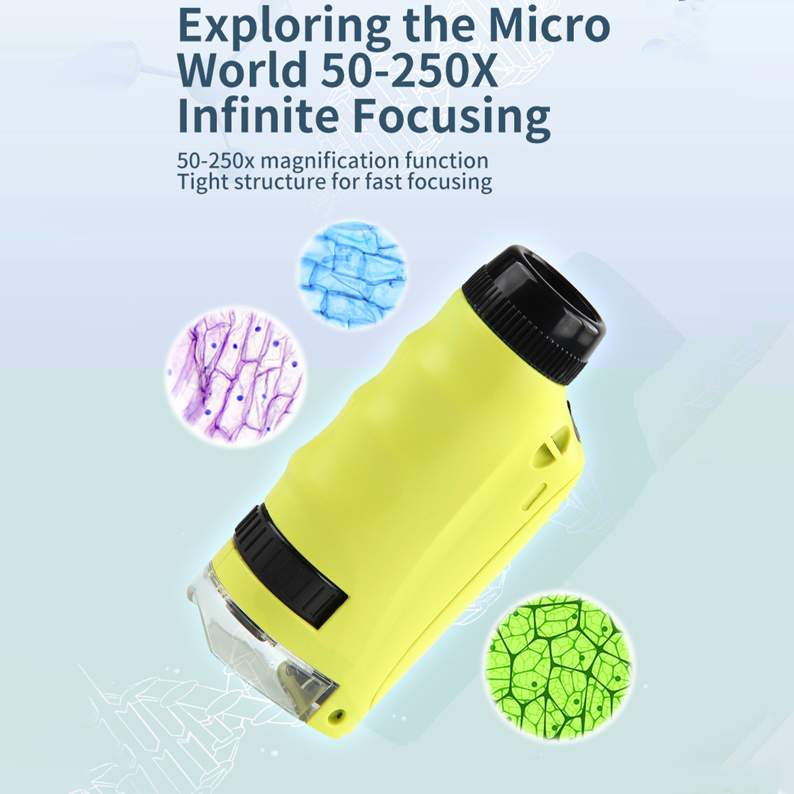 Mini Microscope For Kids Portable Microscope LED Lighting Small Handheld US NEW