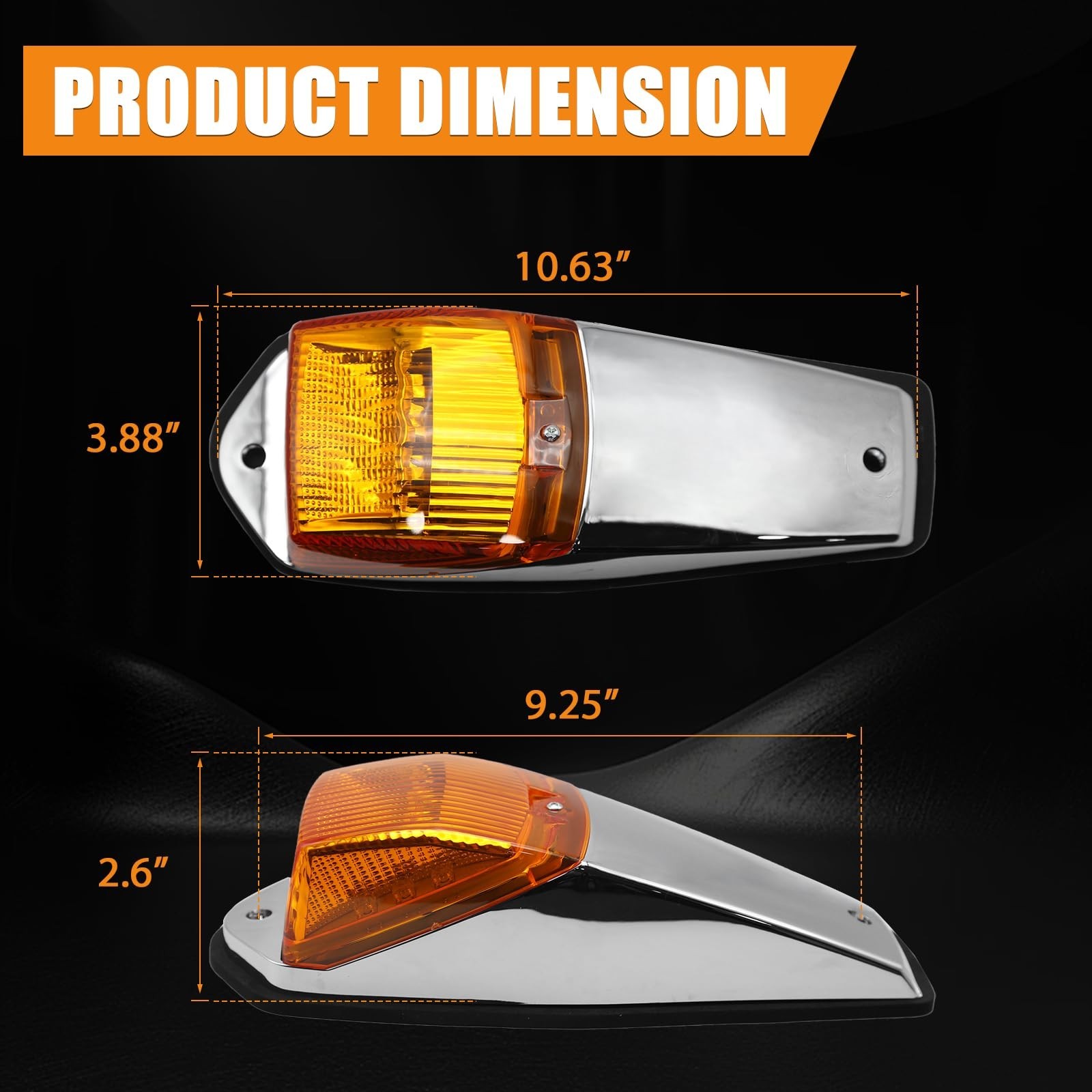 31LED Cab Lights Amber Cab Marker Light Top Roof Waterproof Compatible with K…