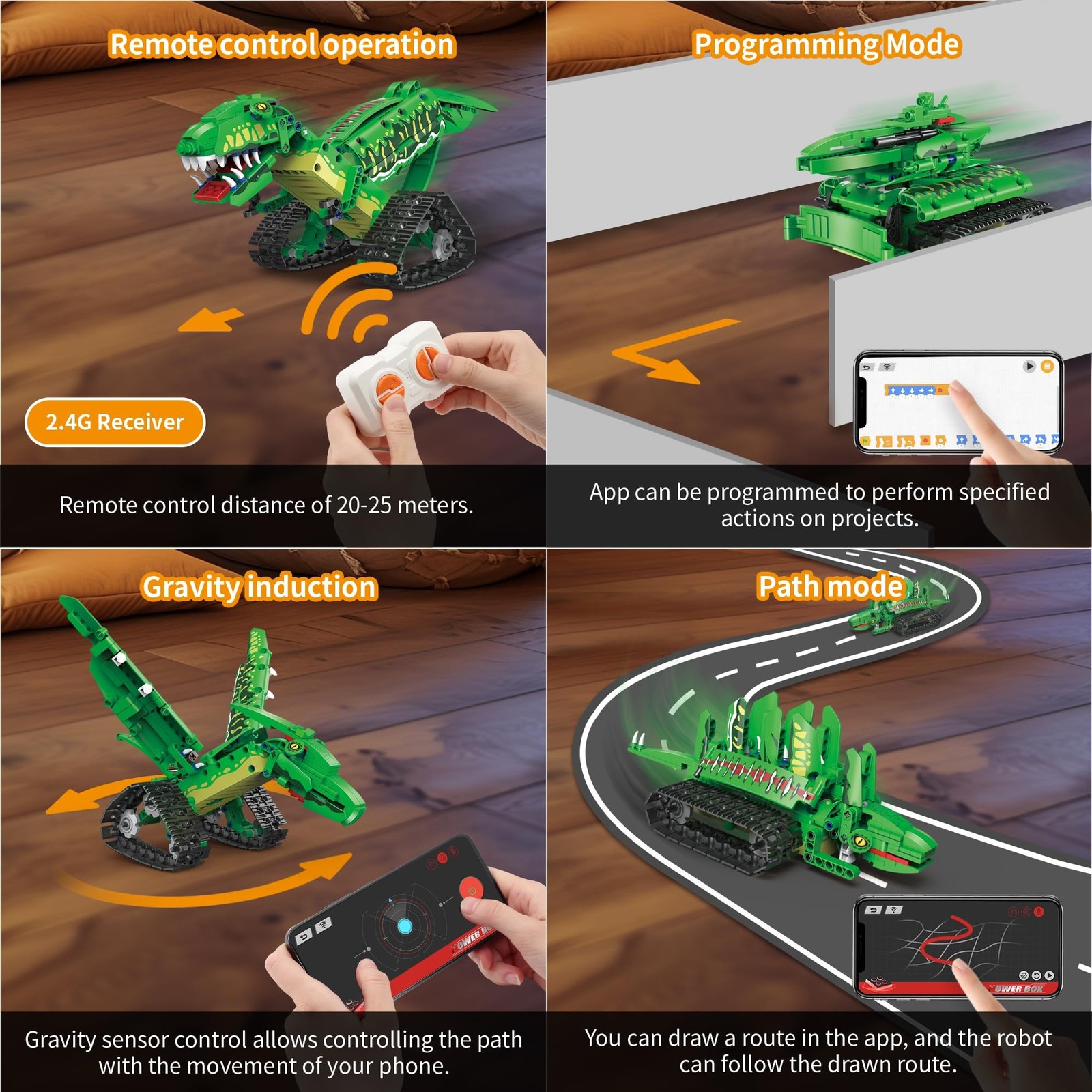 5 in 1 Dinosaur Toy for 6-12 Years Old Kids Boys, Robot Dino Building Set wit…