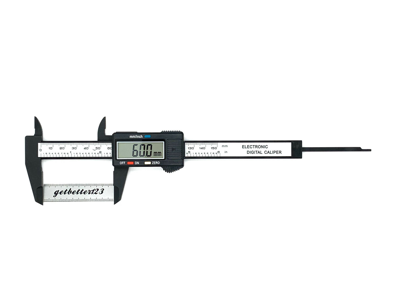 1pc LCD screen Vernier caliper Plastic 150mm Resolution 0.1mm Tolerance +-0.2mm