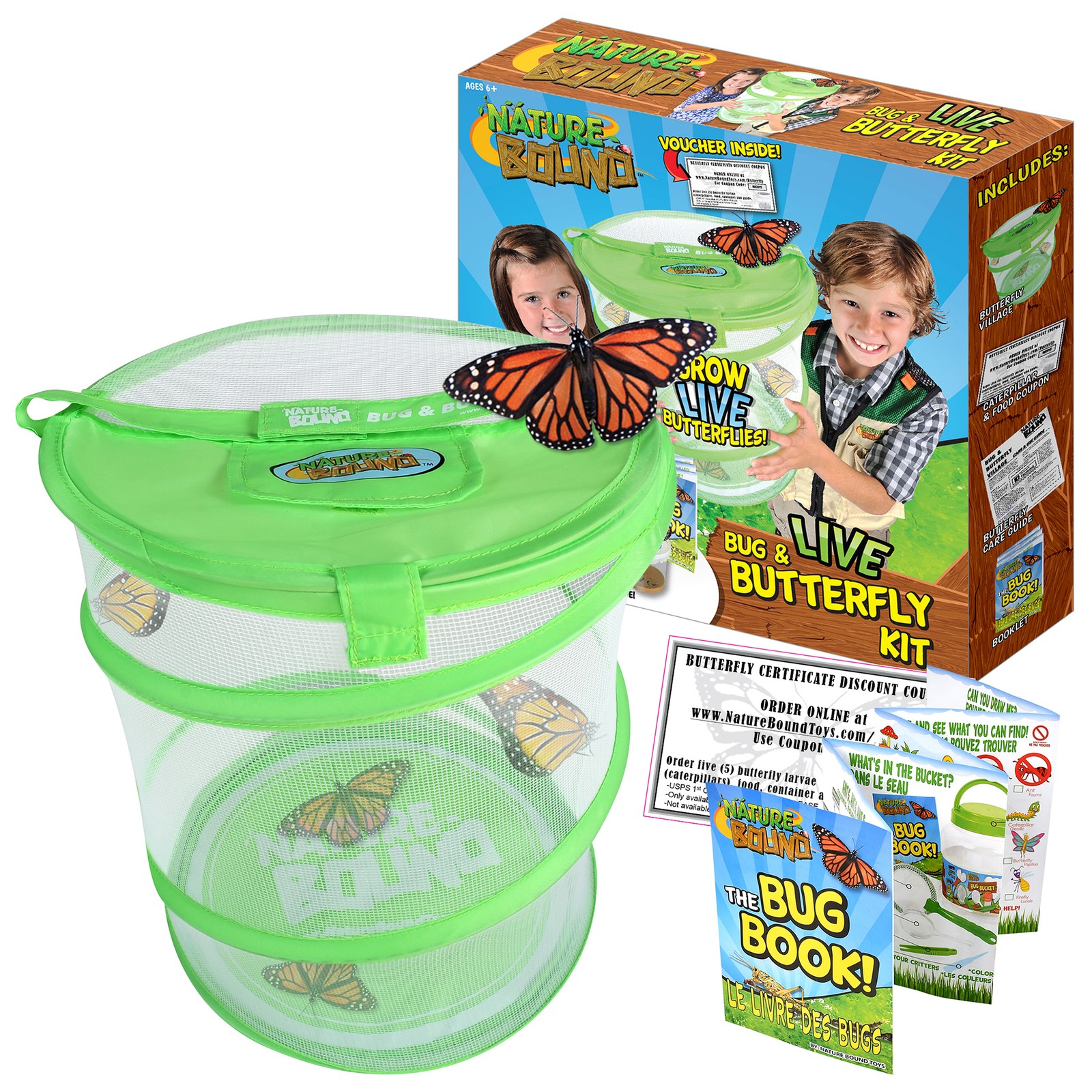 Nature Bound Bug & Butterfly Kit | Live Insect Growing Set for Kids 6+